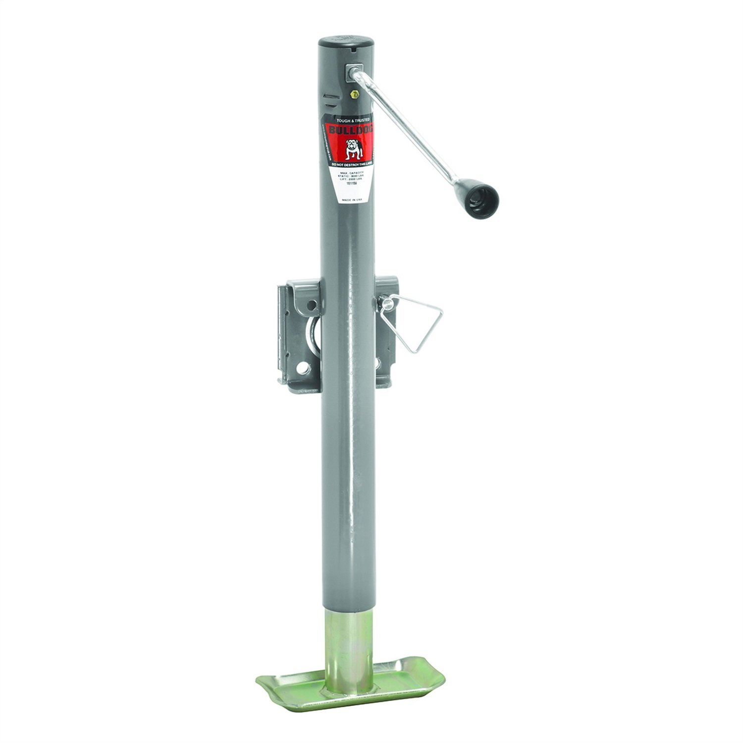 Fulton Weld-On Jack - 15-Inch Travel Sidewind Swivel Bracket - 2000 lb Lift Capacity - Heavy Duty Trailer Jack for Boat, RV, and Utility Trailers - Perfect for Easy Loading and Secure Parking