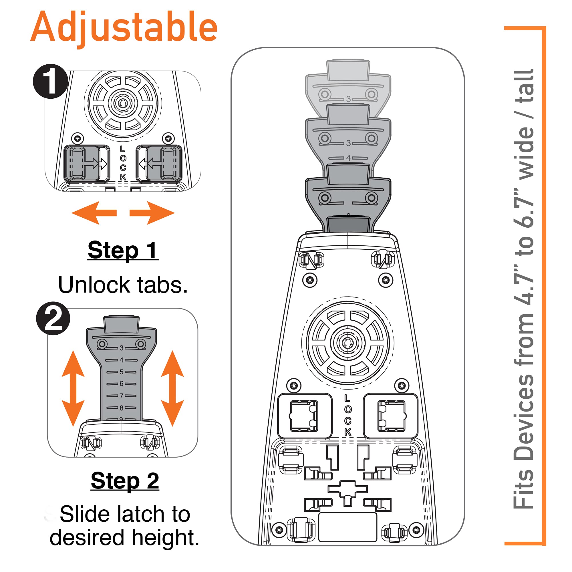 iBOLT sPro2 Universal Adjustable Mount Holder for Wheelchairs & Exercise Equipment - Compatible with 4.7