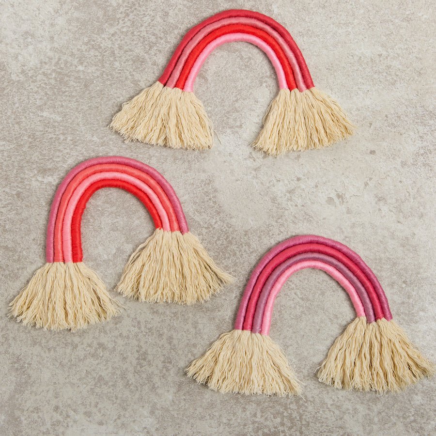 DIY Macrame Rainbow Wall Hanging Kit - Handmade Boho Home Decor for Bedroom, Nursery & Living Room - Perfect for Beginners & Craft Lovers
