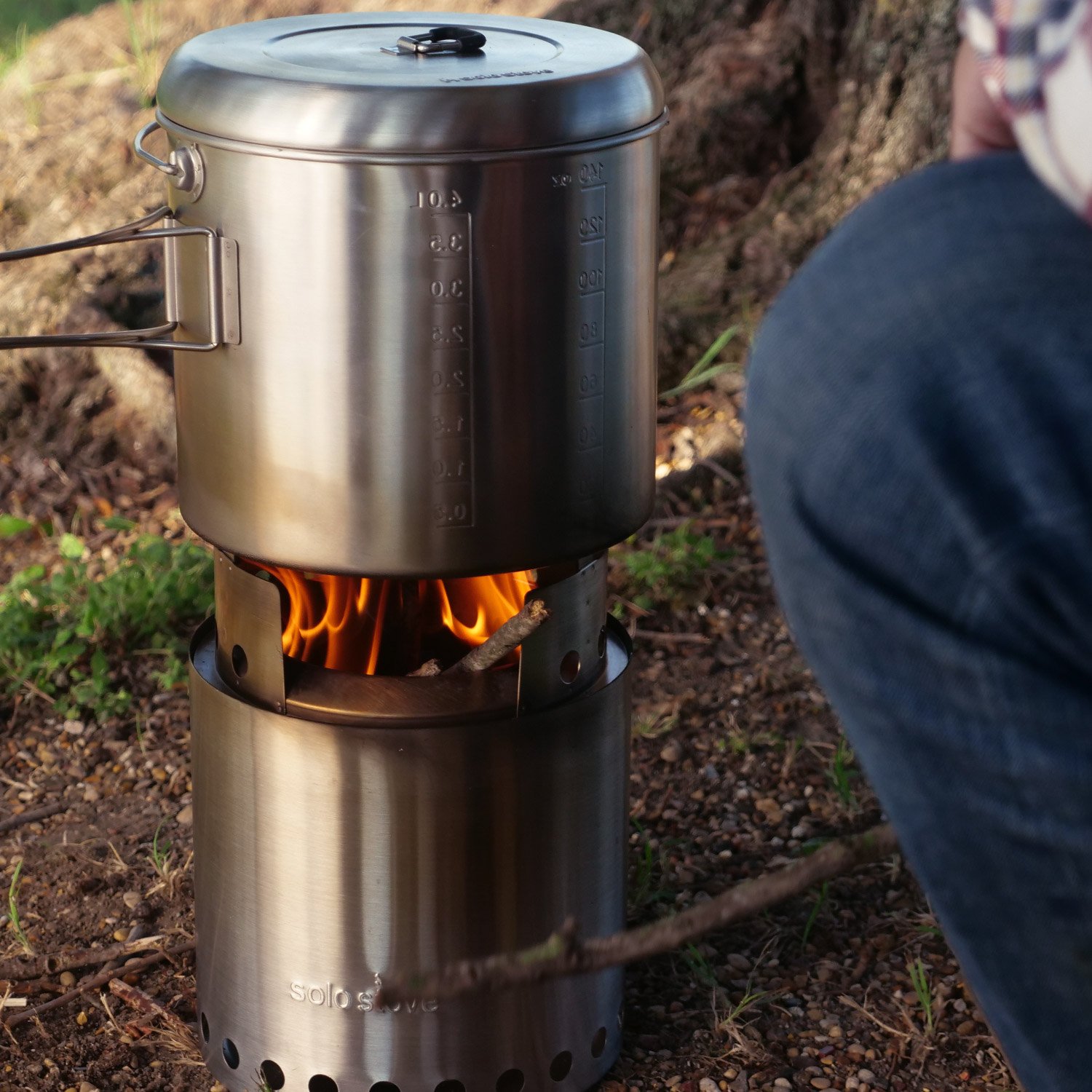 Solo Stove Pot 4000 - Premium Stainless Steel Camping Cookware for Outdoor Adventures | Backpacking, Bushcraft & Survival Cooking Gear | Perfect for Campfires, Hiking & Emergency Preparedness