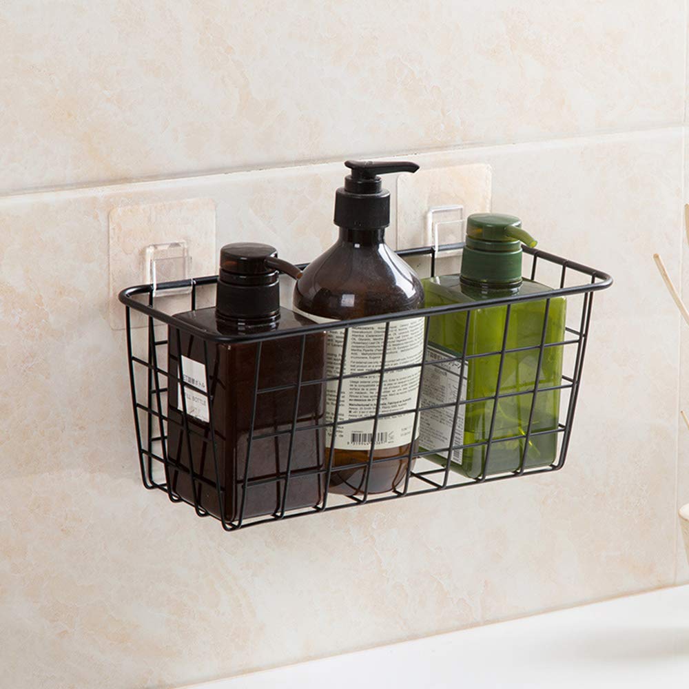 3-Pack Metal Wire Storage Baskets - Wall Mounted Organizer Bins for Kitchen, Bathroom, Pantry & Closet - Space Saving Storage Solution for Home, Office, Laundry Room & Garage Organization