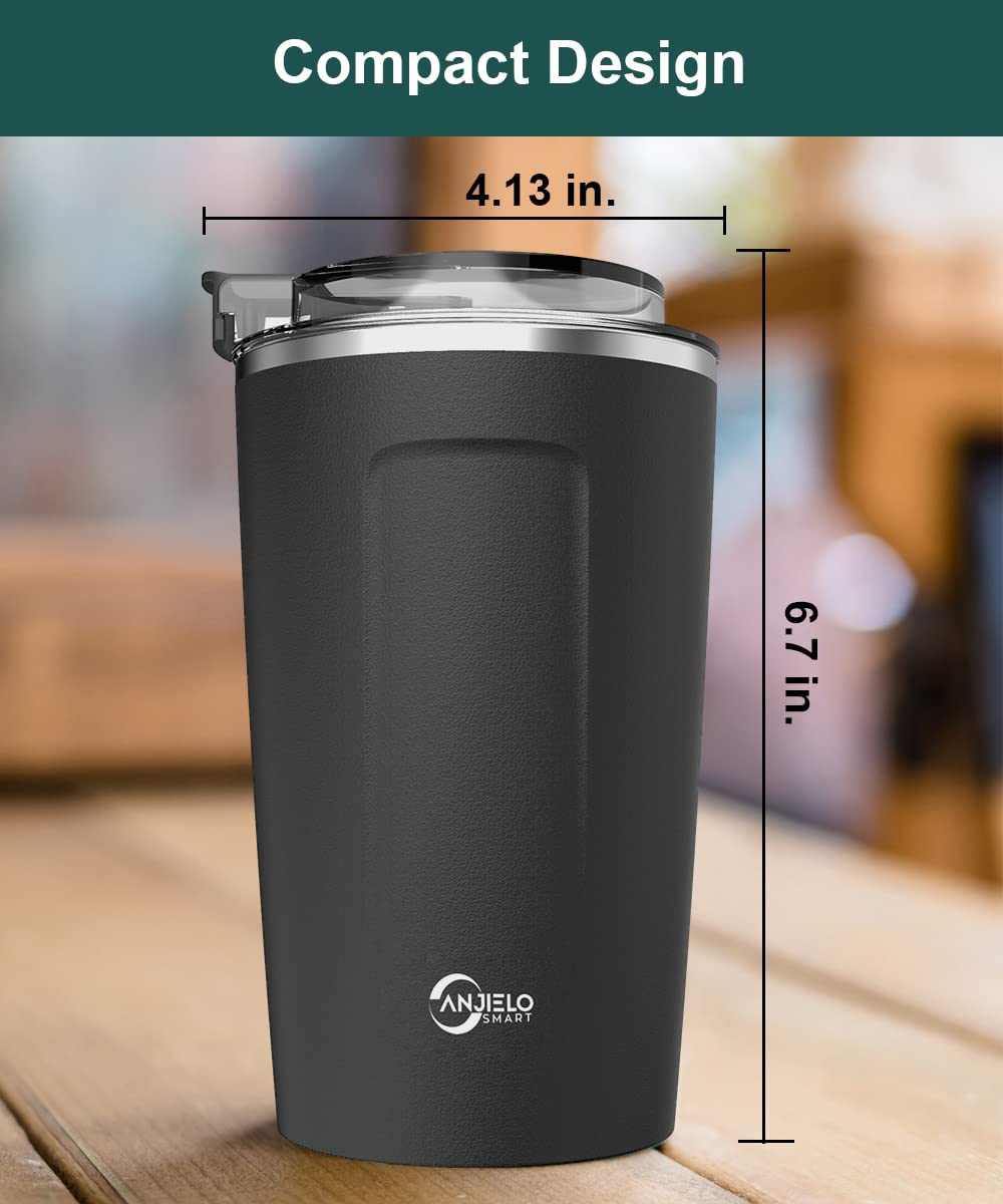 Premium Electric Coffee Grinder - One Touch Push Button Operation for Coffee Beans, Spices, Herbs, Nuts & Grains - Stainless Steel Blades (2oz Capacity) - Perfect for Home Kitchens, Coffee Shops & Camping Trips