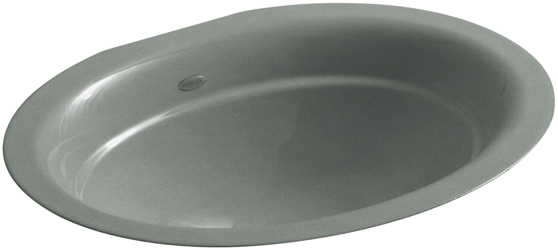 KOHLER K-2824-FT Serif Undercounter Bathroom Sink in Basalt - Modern Vanity Sink for Bathroom Remodel, Powder Room & Guest Bath Installation