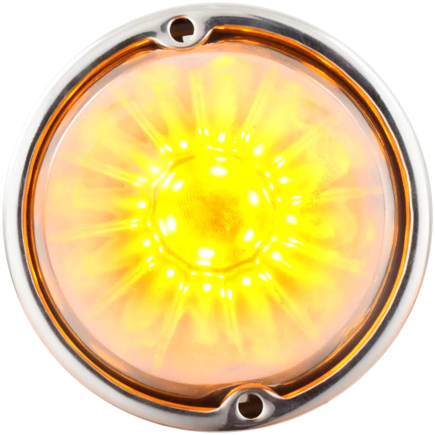 Classic Clear Amber LED Watermelon Light with Glass Lens - Perfect for Halloween Decor, Party Lighting, and Home Garden Ambiance
