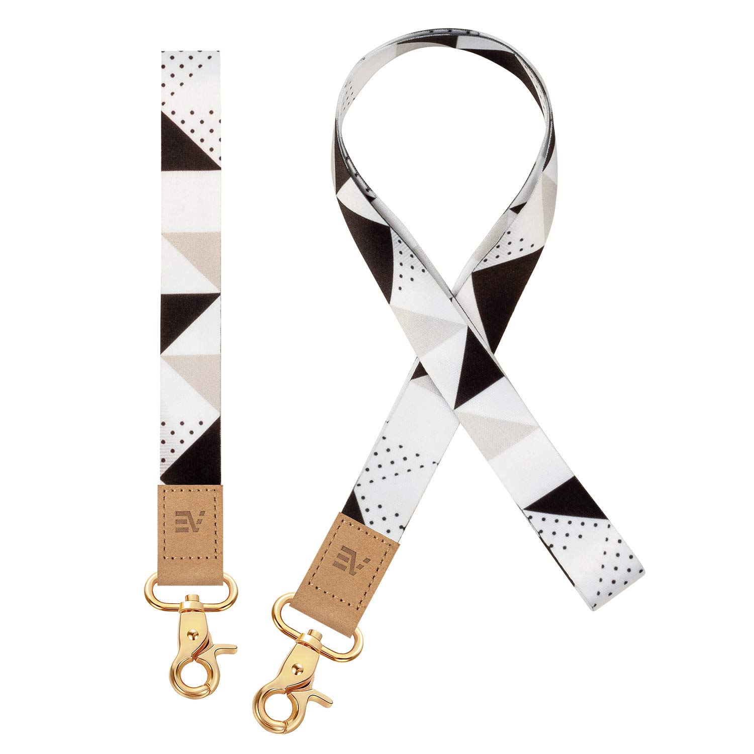 2 Pack Wrist & Neck Lanyards for ID Badges - Adjustable Keychain Holder for Car Keys, Work IDs & Access Cards - Unisex Design for Men & Women - Perfect for Office, School, Events & Travel