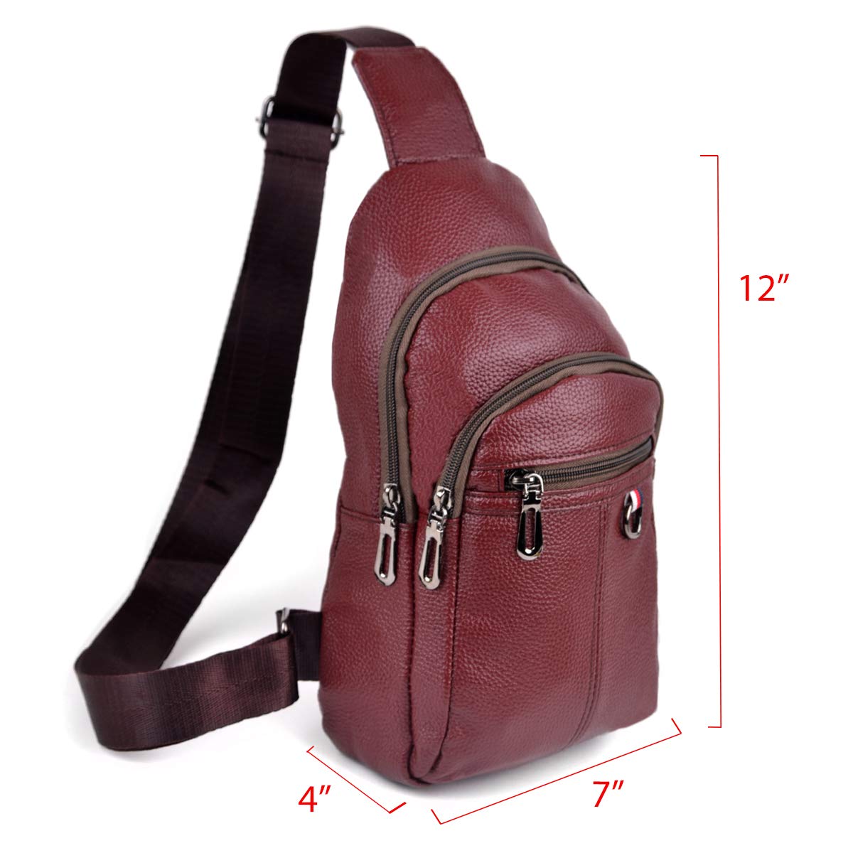 WESTEND Synthetic Leather Crossbody Sling Bag Backpack with Adjustable Strap - Stylish & Durable Unisex Shoulder Bag for Travel, Work & Daily Use