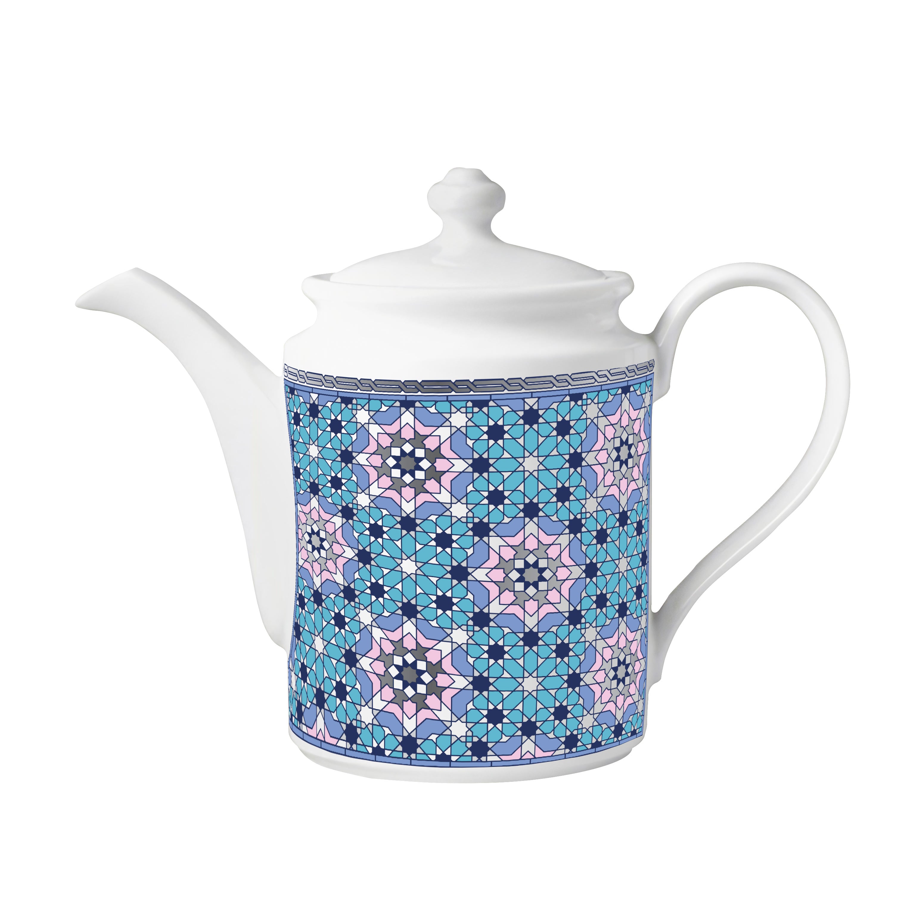 Premium Dimlaj Melange Porcelain Teapot with Platinum Accents - Elegant Tea Set for Afternoon Tea, Gifts & Home Decor