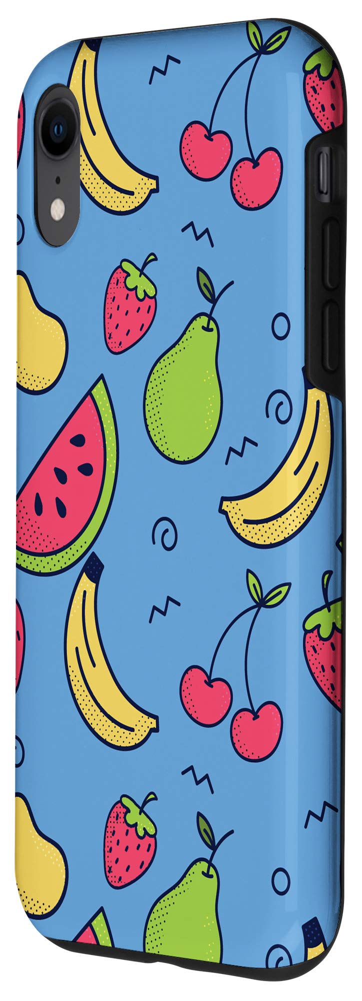 iPhone XR Fruit-Themed Phone Case - Cherry, Mango, Watermelon, Pear & Strawberry Designs | Slim Protective Cover for Daily Use, Work & Travel