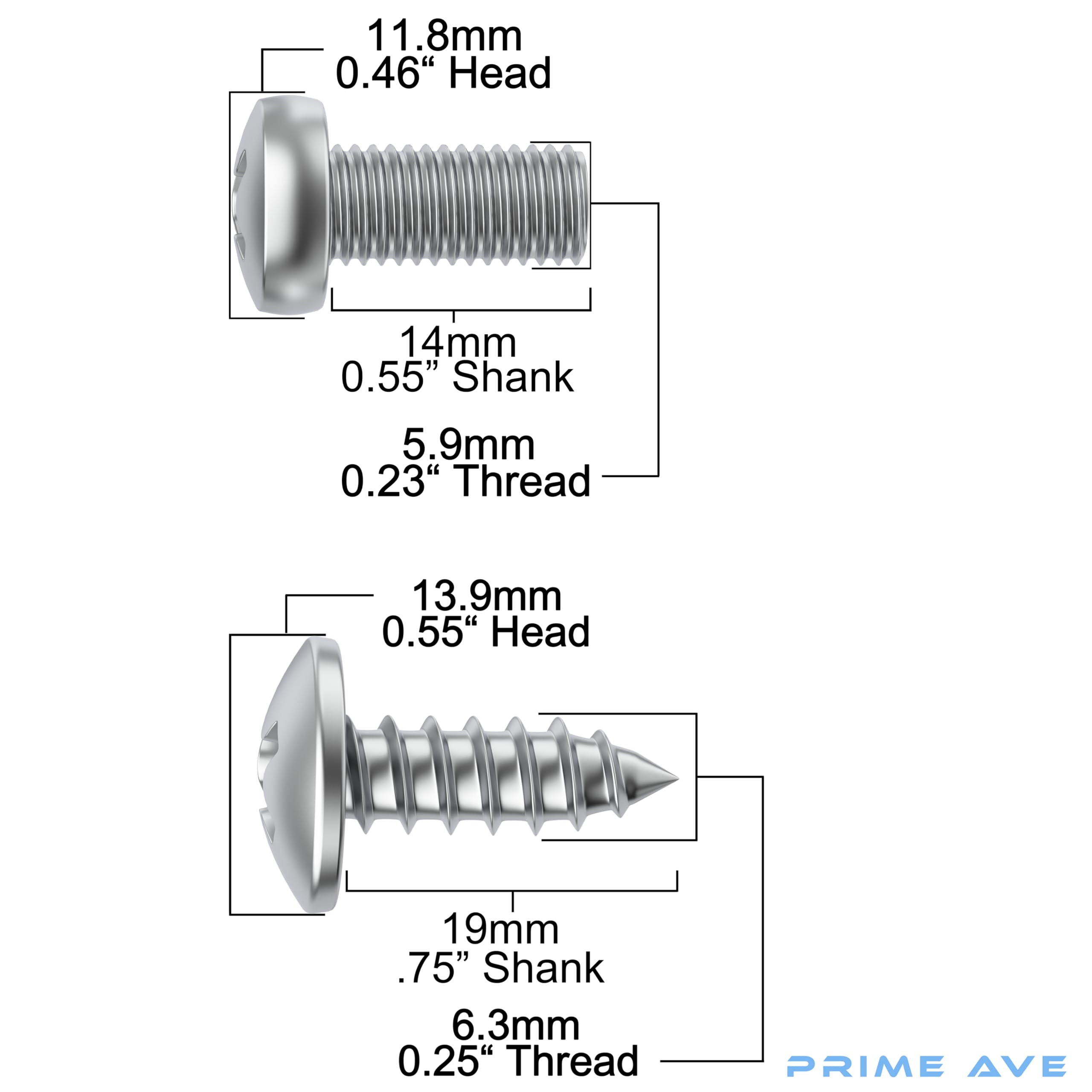 Stainless Steel License Plate Screws - Rust Proof & Durable Fasteners for Car License Plates, Frames & Covers - Fits Mazda & Most Vehicles (8-Pack) - Perfect for Front/Rear Plate Installation & Secure Mounting