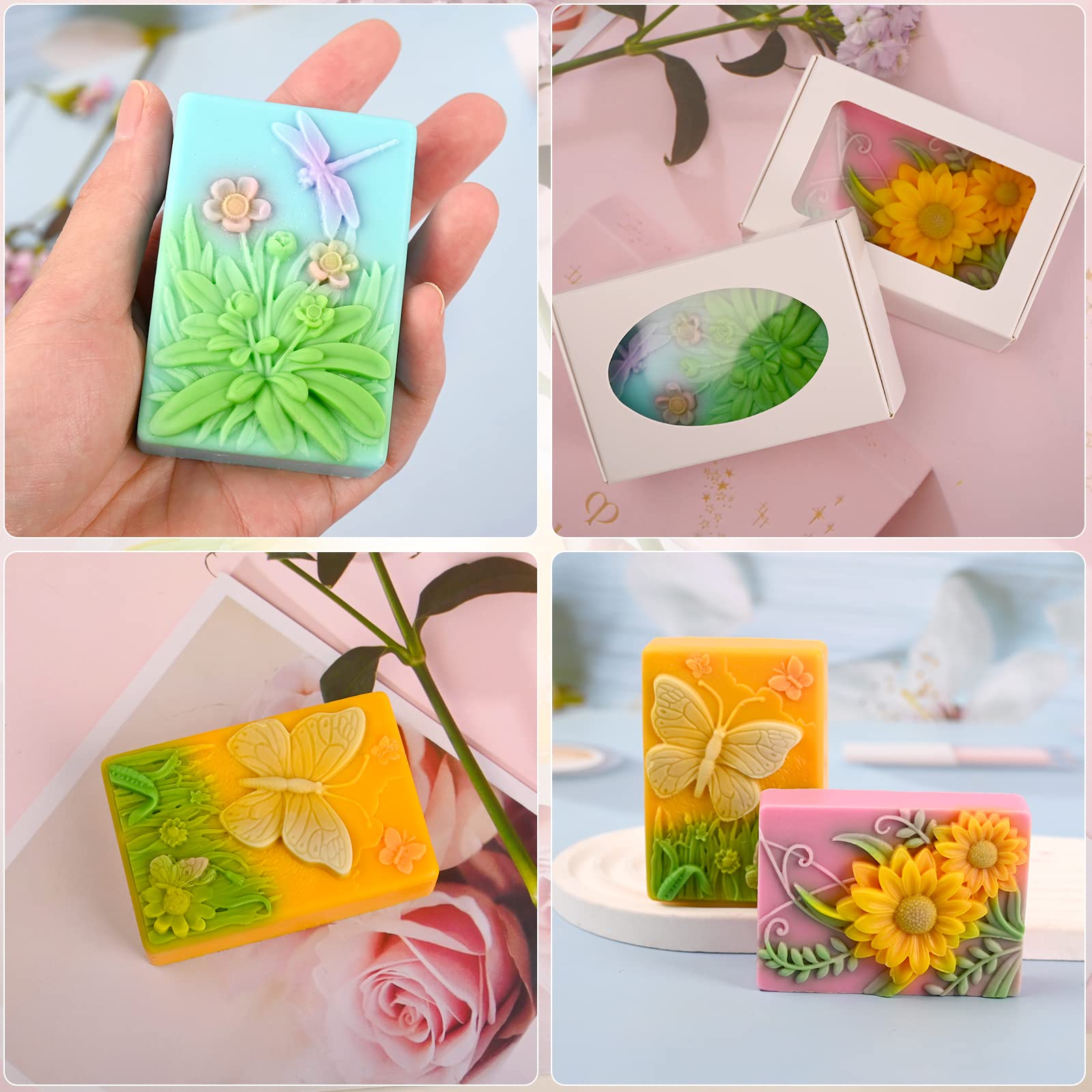 3D Silicone Soap Molds for DIY Crafts, Bath Bombs & Chocolate - Home Baking & Gift Making