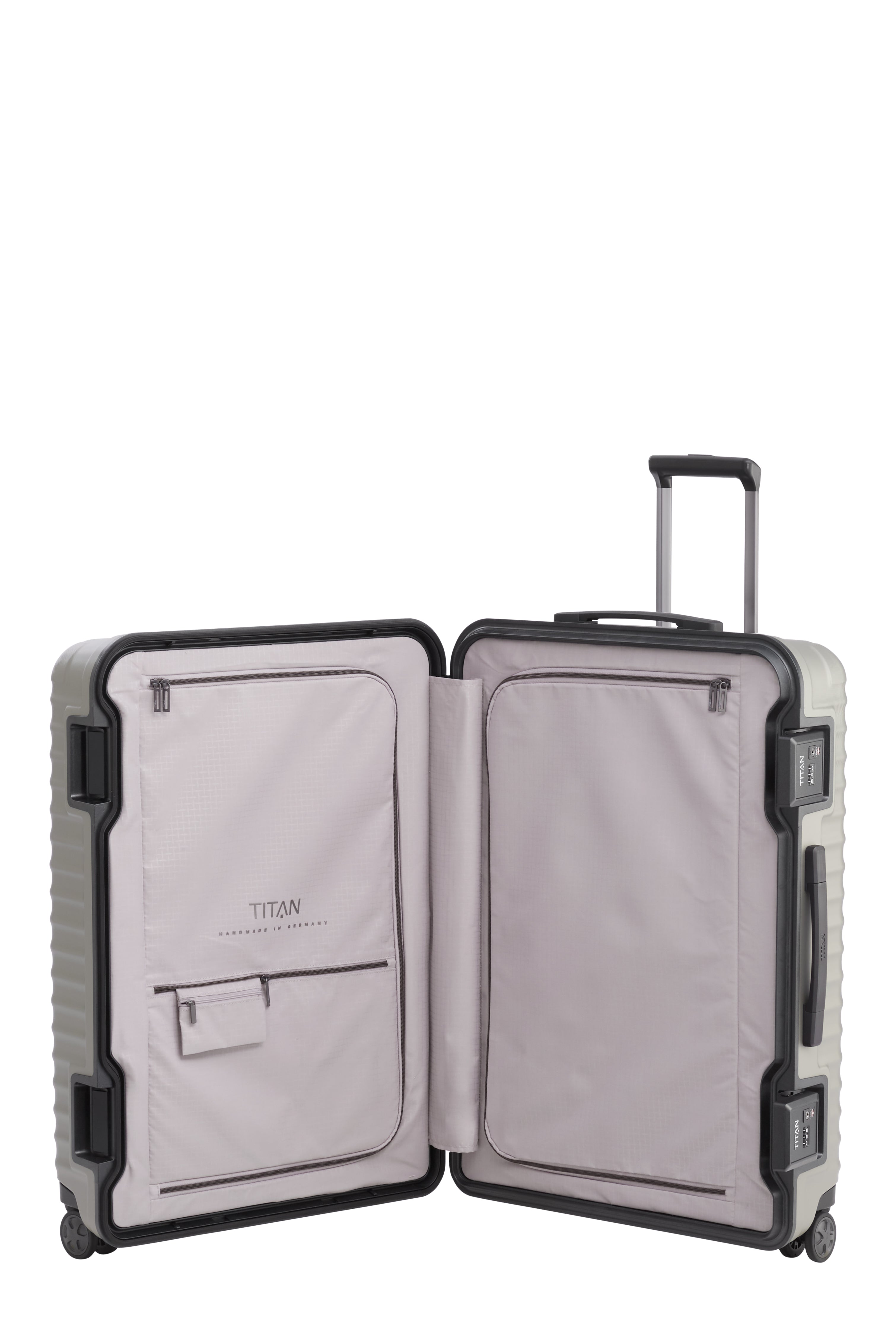 Titan LITRON Frame Trolley L Large Luggage - Durable Expandable Suitcase with Spinner Wheels for Travel, Business Trips & Vacation Packing