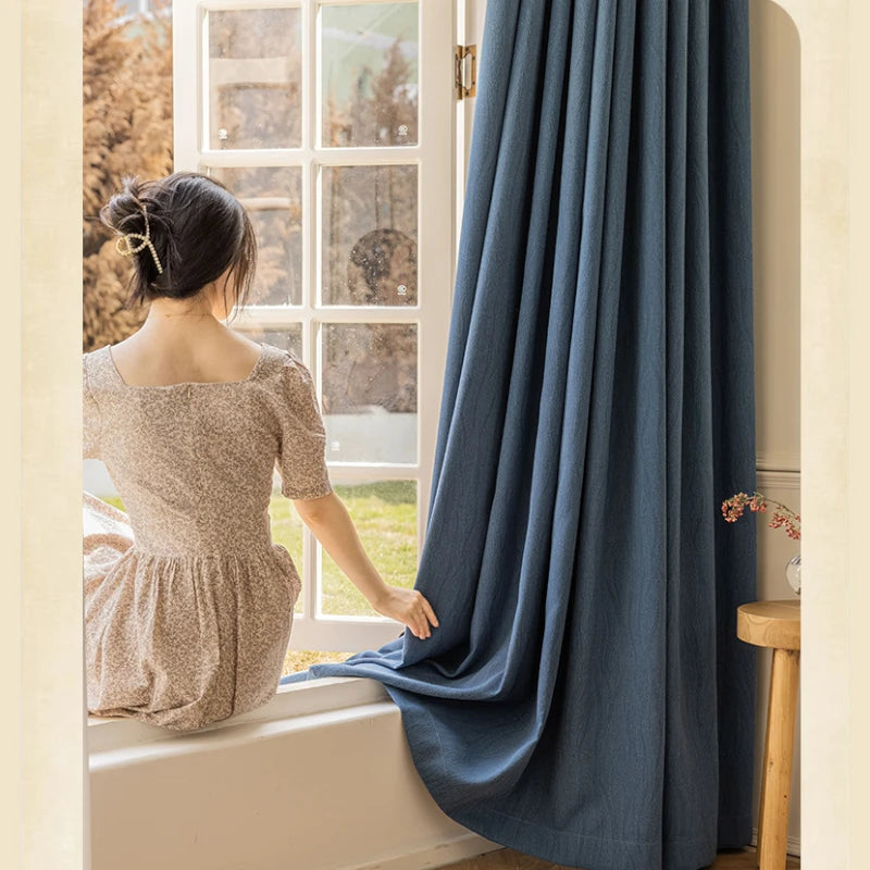 Claire Polyester Wavy Pattern Curtain Swatch - Elegant Window Treatment for Living Room, Bedroom & Home Decor