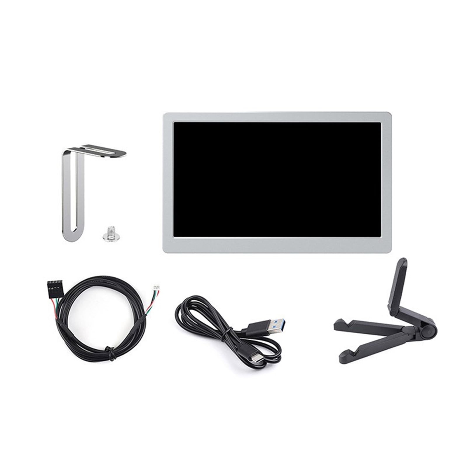 7 Inch IPS High Brightness 1024x600 Side Monitor for Computer Case - Tempered Glass Panel for Enhanced Productivity | Perfect for Gaming, Coding & Multi-Tasking Workstations