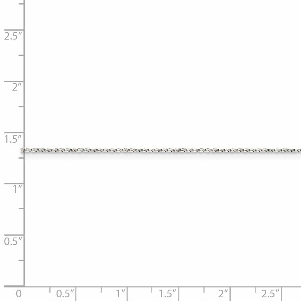 1.1mm Sterling Silver Flat Cable Chain Necklace - Elegant & Durable for Daily Wear