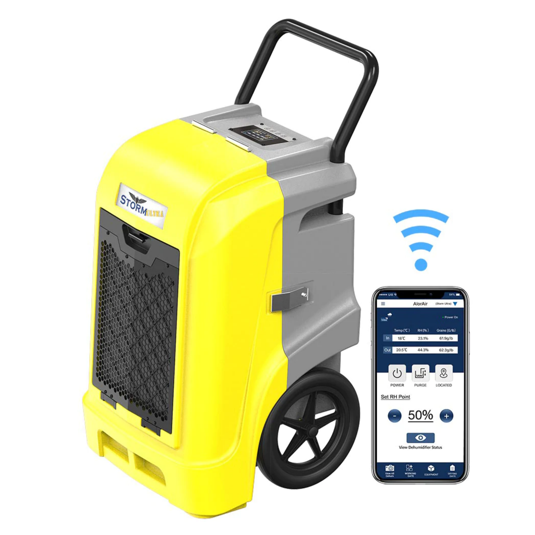ALORAIR Smart WiFi Storm Ultra Industrial Commercial Dehumidifier with Drain Hose - 90 PPD High Capacity for Basements, Warehouses & Large Spaces