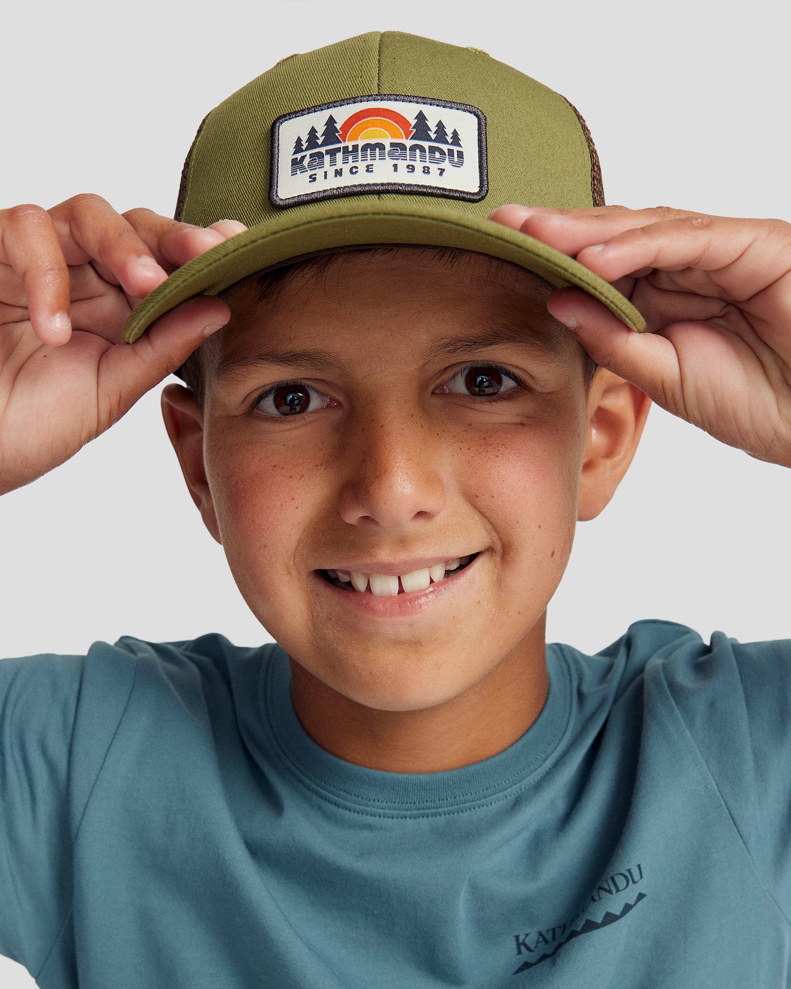 Kids' Trucker Unisex Low Profile Cap - Dark Fern Green | Stylish & Comfortable Baseball Hat for Boys & Girls | Perfect for Outdoor Play, Sports & Everyday Wear