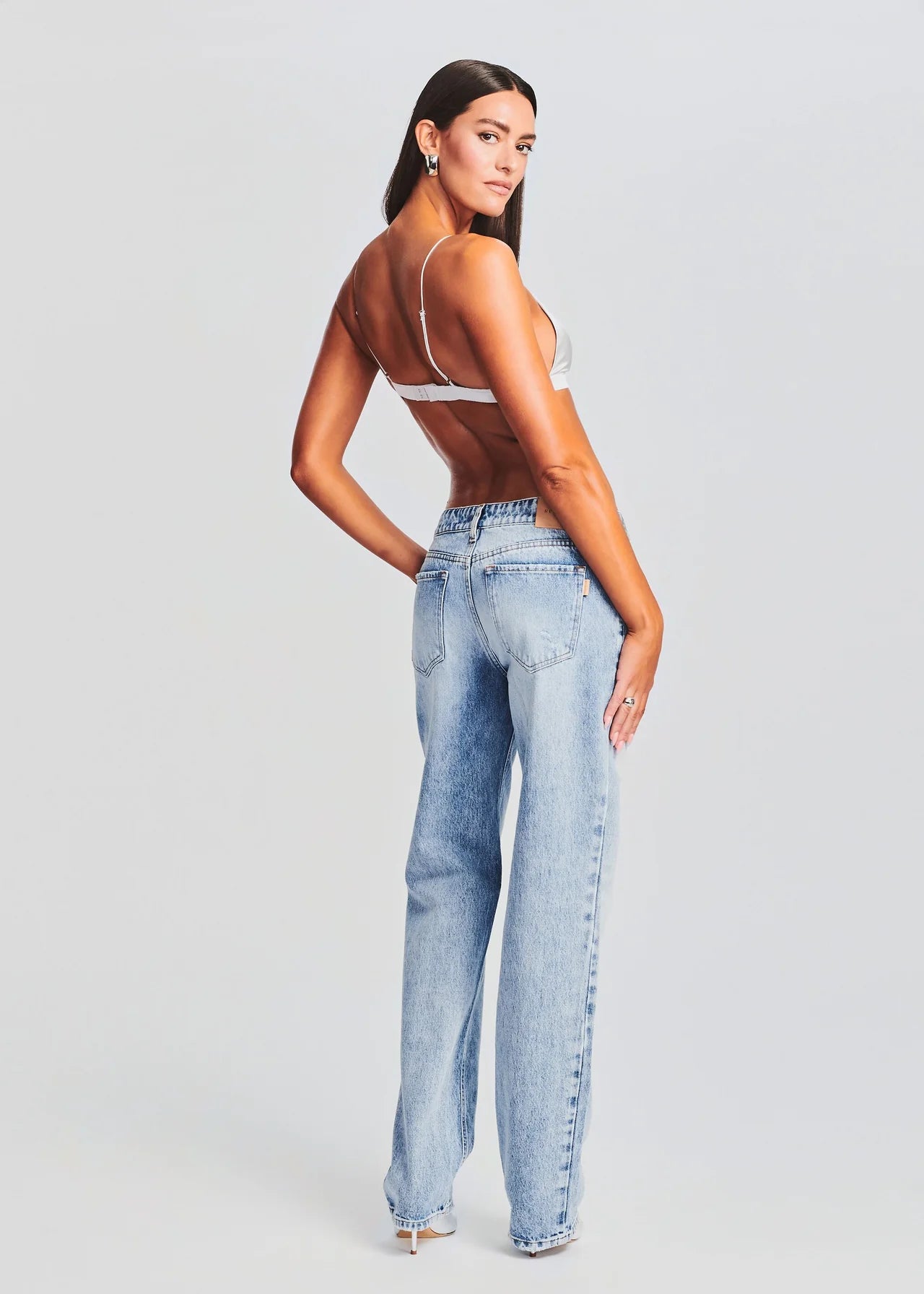 Doral Silk Bralette - Comfortable Wireless Lace Bralette in Silver | Perfect for Yoga, Sleep & Everyday Wear