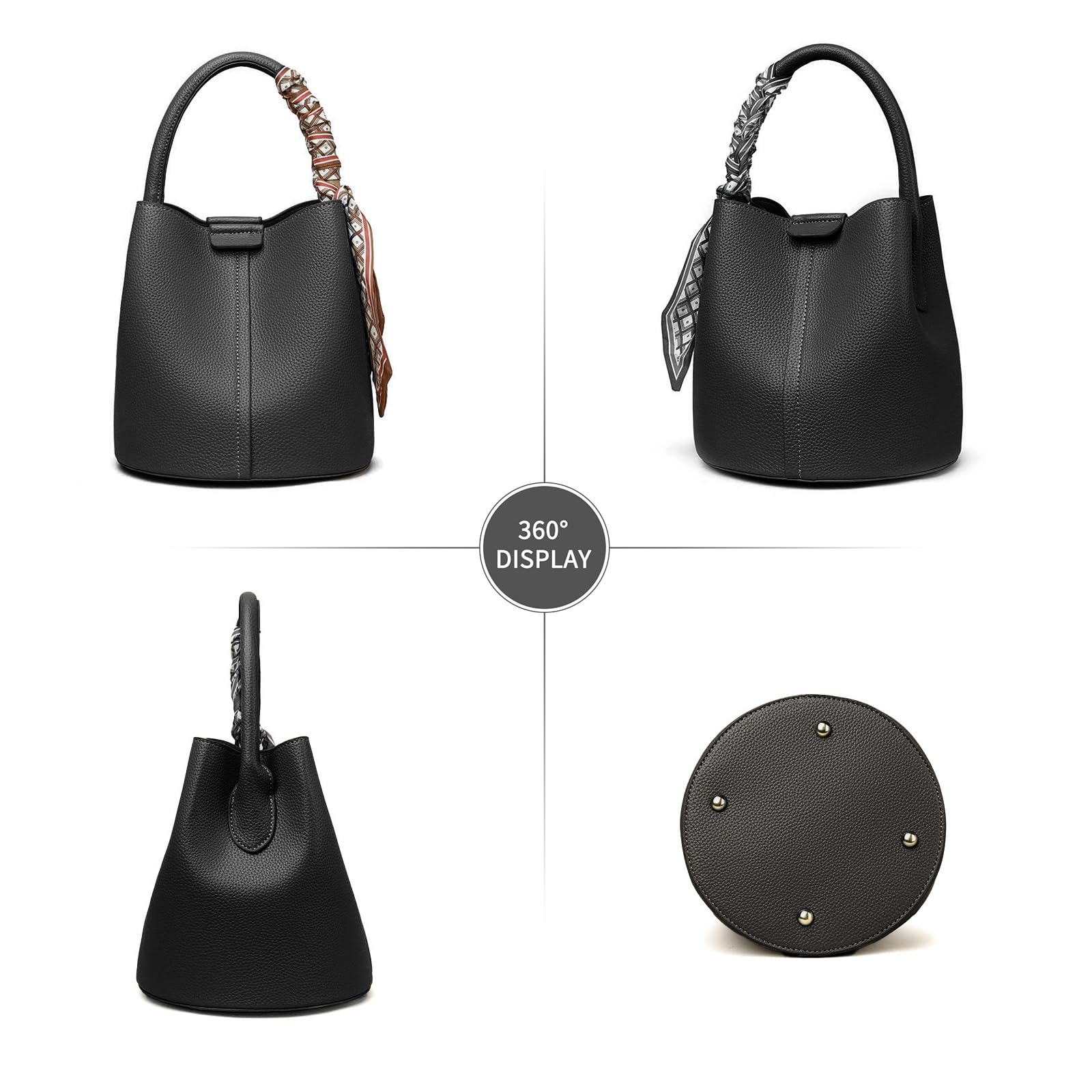 Didida Small Bucket Bags for Women | PU Vegan Leather Crossbody Purse | Mini Shoulder Bag with Removable Strap | Perfect for Daily Use, Shopping & Travel