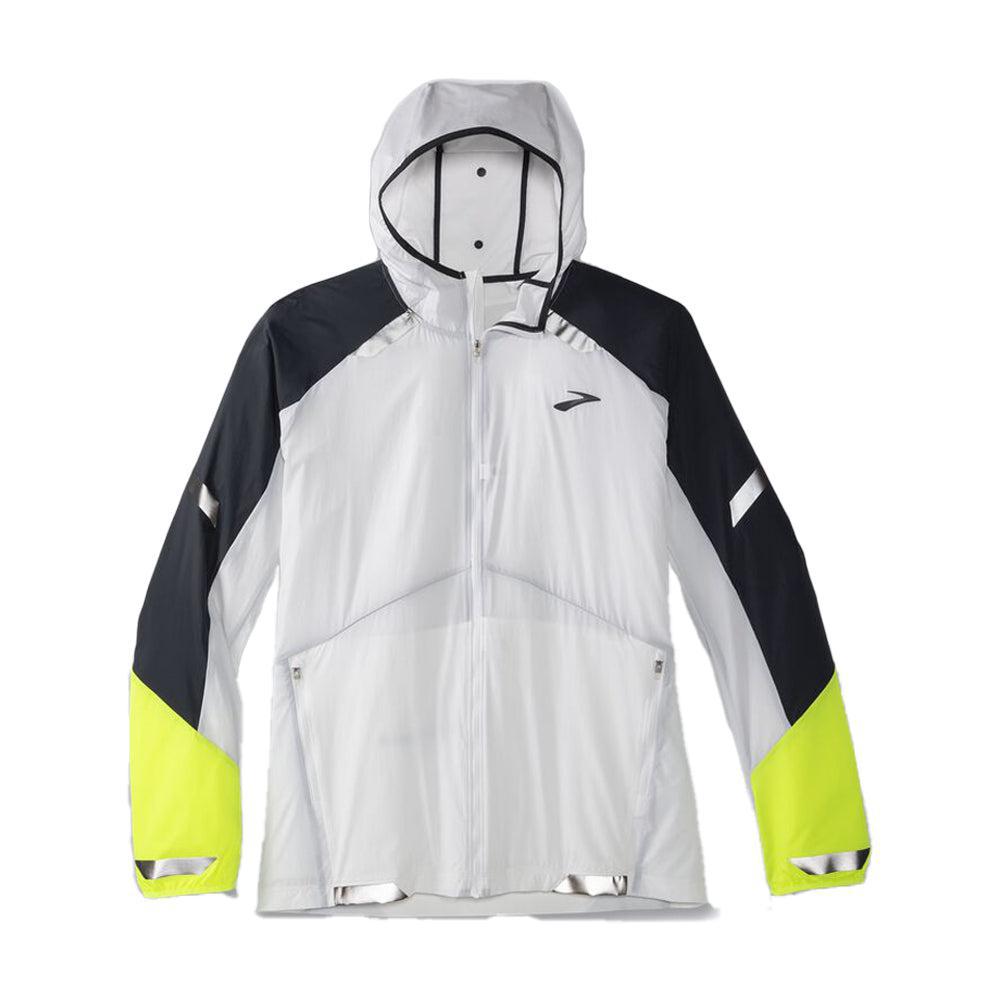 Brooks Men's Run Visible Convertible Running Jacket - Lightweight Water-Resistant Windbreaker for Outdoor Jogging & Hiking