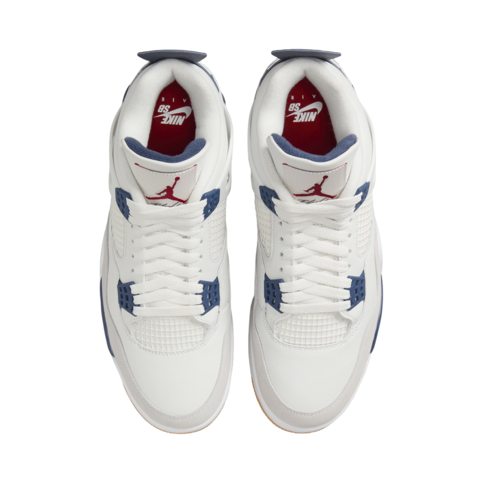 Air Jordan 4 Retro SB Sneakers in Summit White & Navy Blue - Perfect for Skateboarding, Streetwear Fashion & Casual Wear