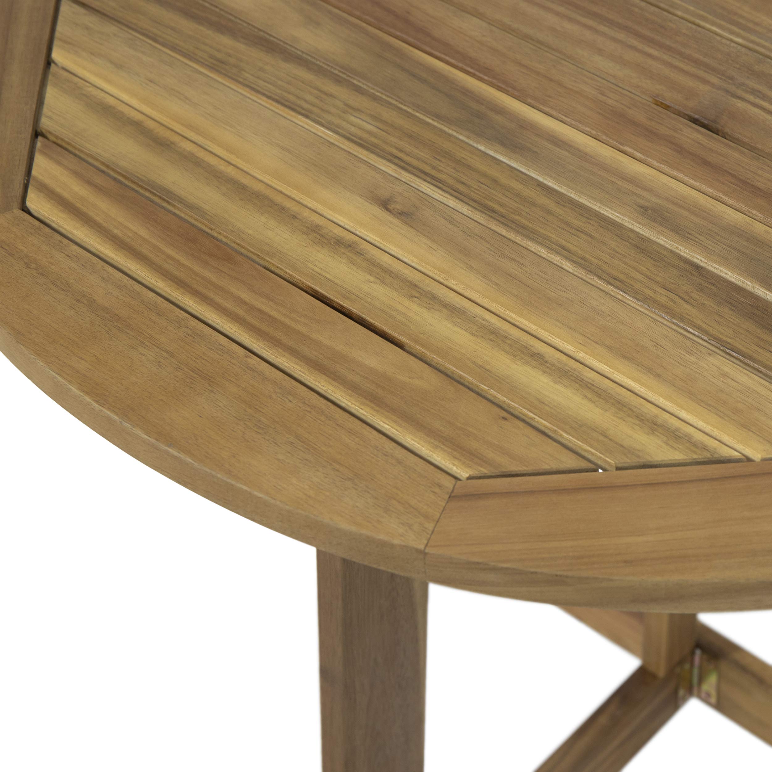 Stylish Natural Finish Bistro Table for Outdoor Dining & Small Spaces - Perfect for Patio, Balcony, or Breakfast Nook