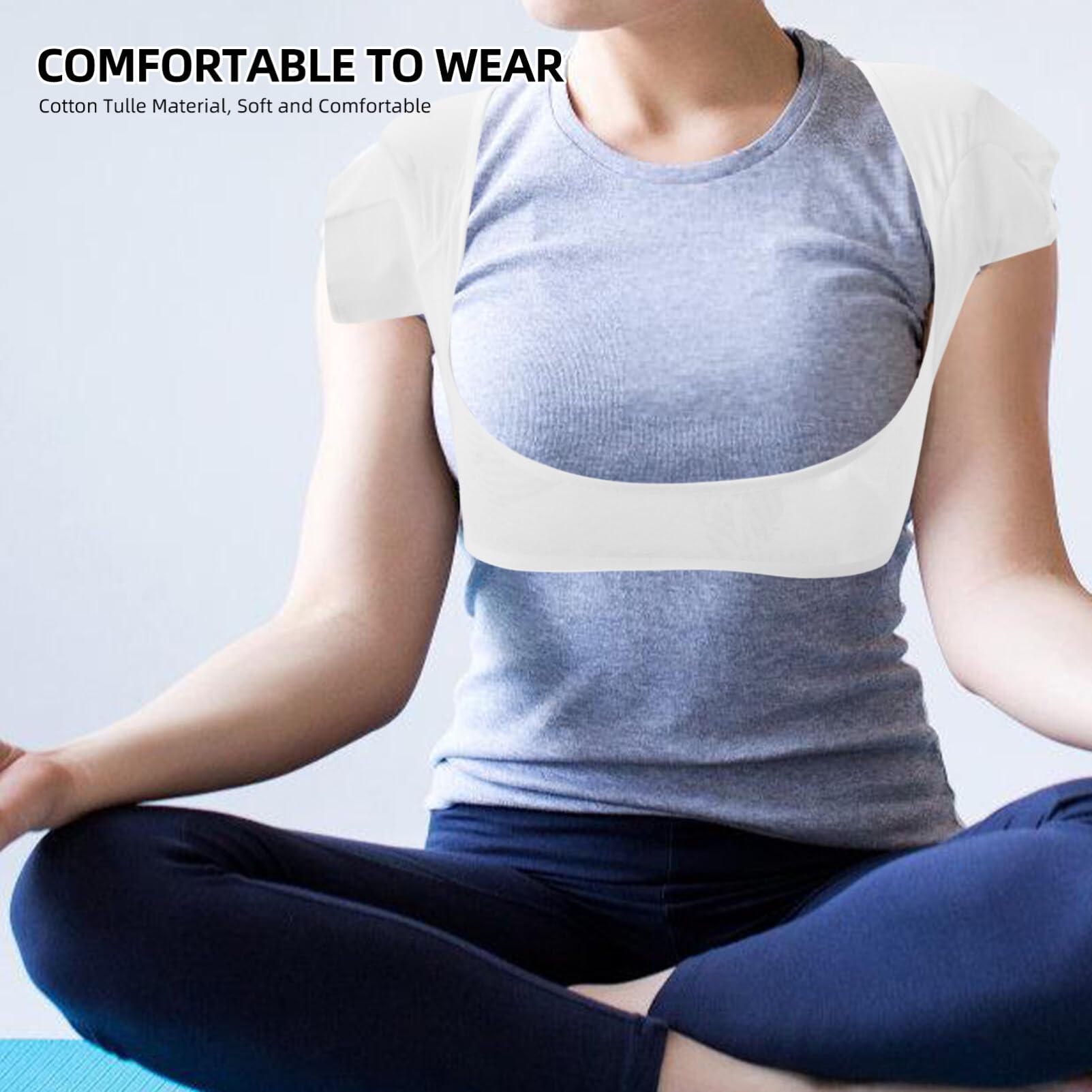 Beavorty Sweatproof Underarm Vest for Women - Washable Sweat Shield Undershirt, Breathable Tank Top, White - Perfect for Gym, Workout & Everyday Wear