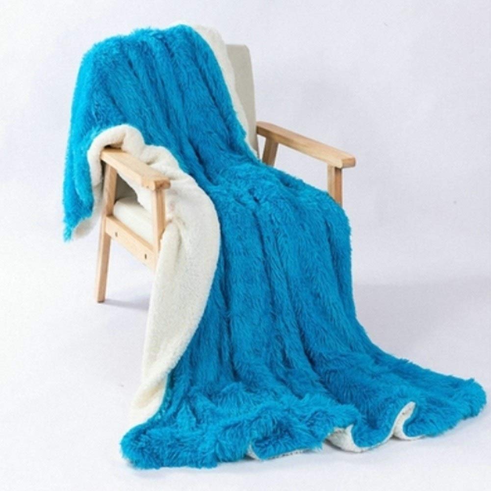 YCSD Extra Soft Faux Fur Blanket - Reversible Fuzzy Lightweight Long Hair Shaggy Throw - Fluffy Cozy Plush Fleece Microfiber Blanket for Couch, Sofa & Bed (Twin Size) - Perfect for Lounging, Movie Nights & Winter Warmth