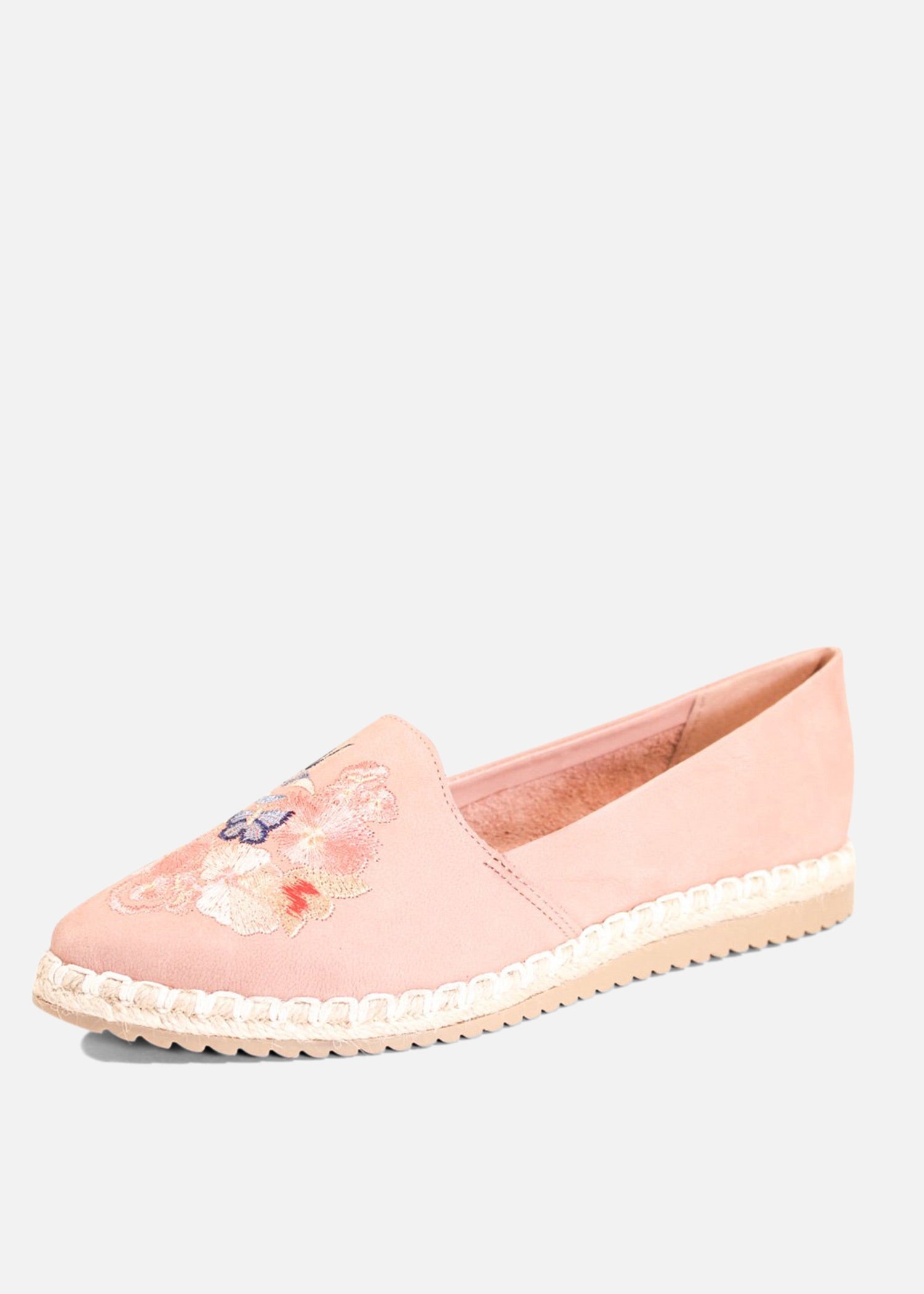 Sutton Suede Embroidered Espadrille Flats - Women's Comfortable Slip-On Shoes with Bohemian Design | Perfect for Summer, Beach, and Casual Outings