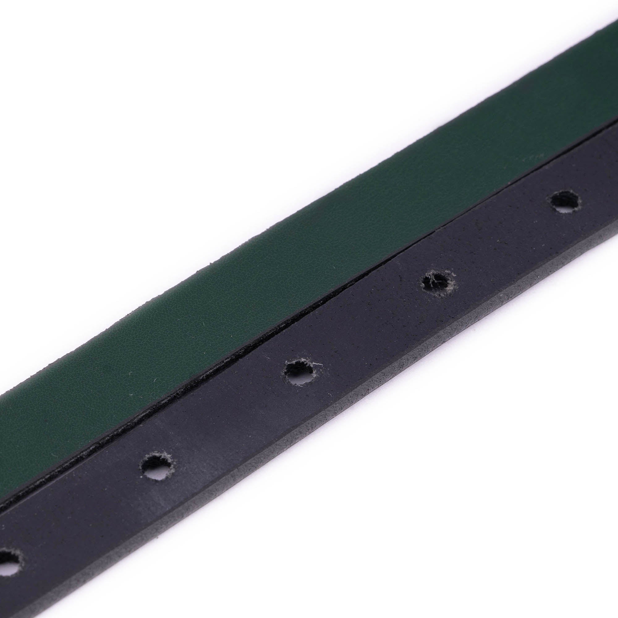 1.5 cm Forest Green Genuine Leather Belt Strap for Versace Buckles - Women's Replacement Band - Perfect for Casual, Office & Formal Outfits