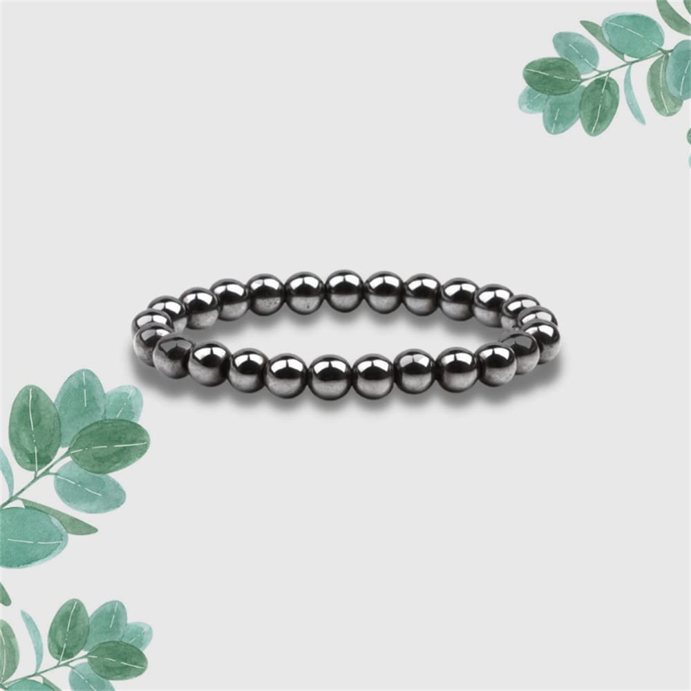 Natural Lava Rock Beads Bracelet Set for Men & Women - Stretchable Adjustable Braided Rope Gemstone Elastic Bracelets (3-Piece Set) for Meditation, Yoga, Fashion & Gift Giving