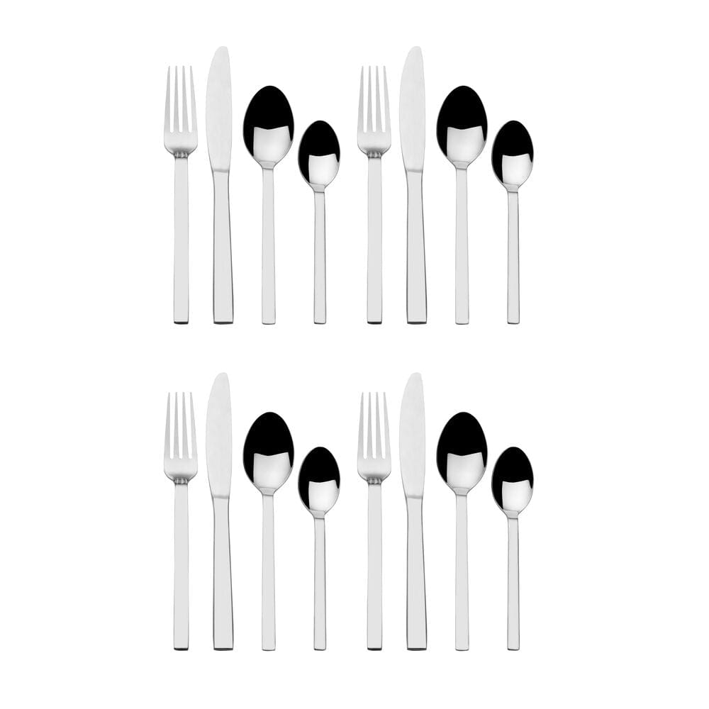 Graciela 16-Piece Stainless Steel Flatware Set - Service for 4 - Elegant Dinnerware Cutlery Set for Everyday Use & Formal Dining - Perfect for Restaurants, Weddings & Dinner Parties