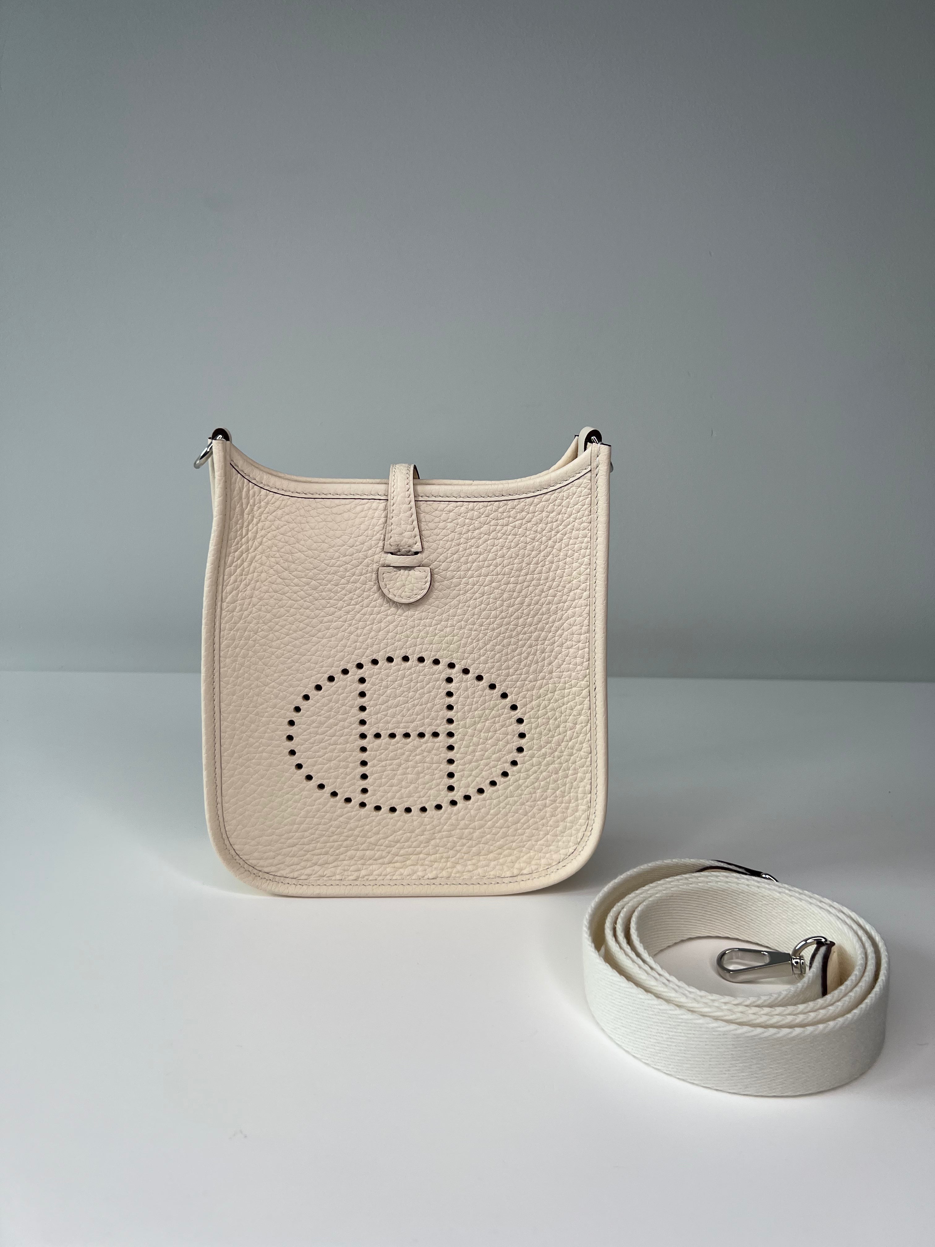 Hermès Mini Evelyne Nata Crossbody Bag - Luxury Leather Shoulder Purse for Women | Perfect for Everyday Use, Travel & Casual Outings