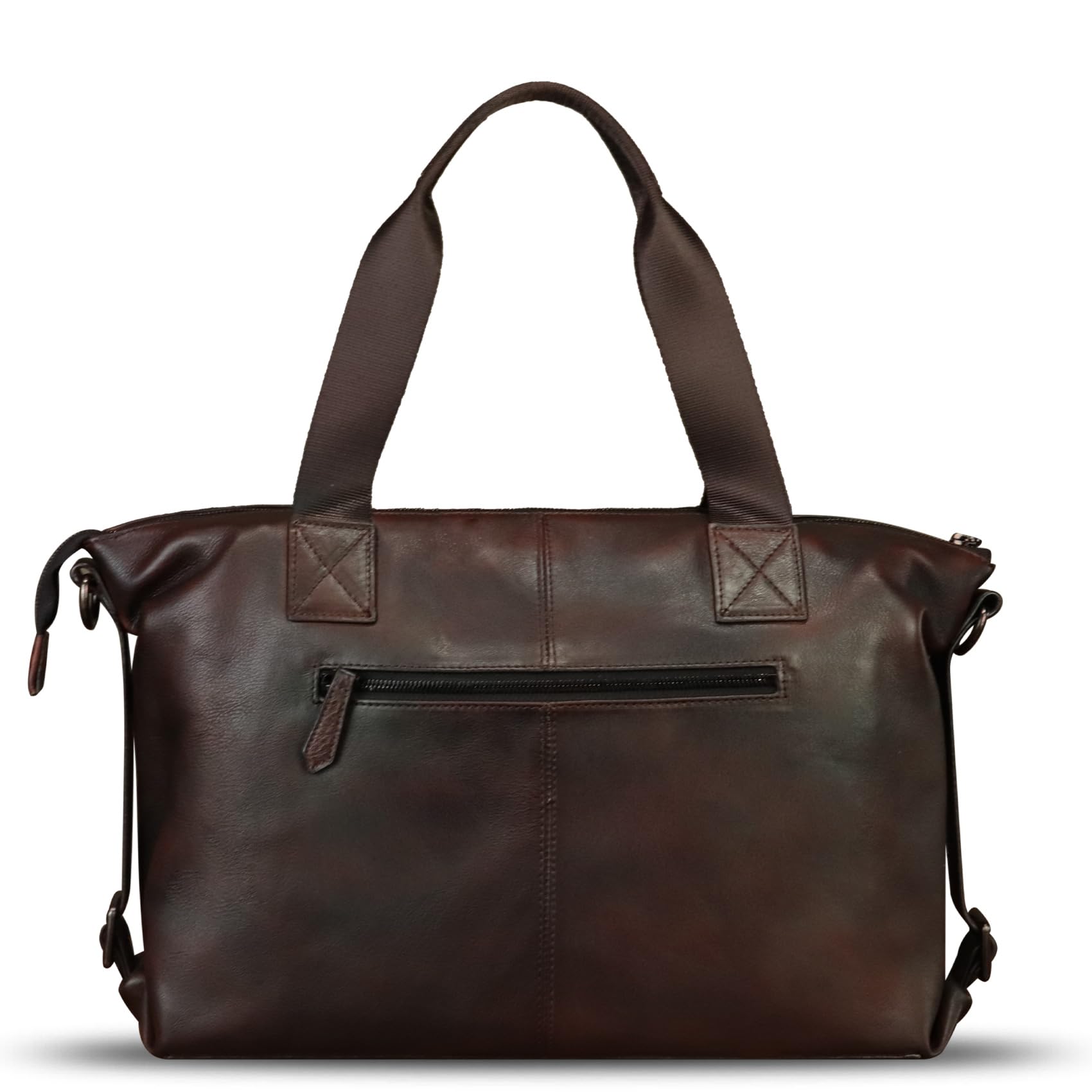 Premium Genuine Leather Messenger Bag for Men - Business Briefcase & Laptop Bag with Adjustable Shoulder Strap - Ideal for Office, Travel & Daily Commute