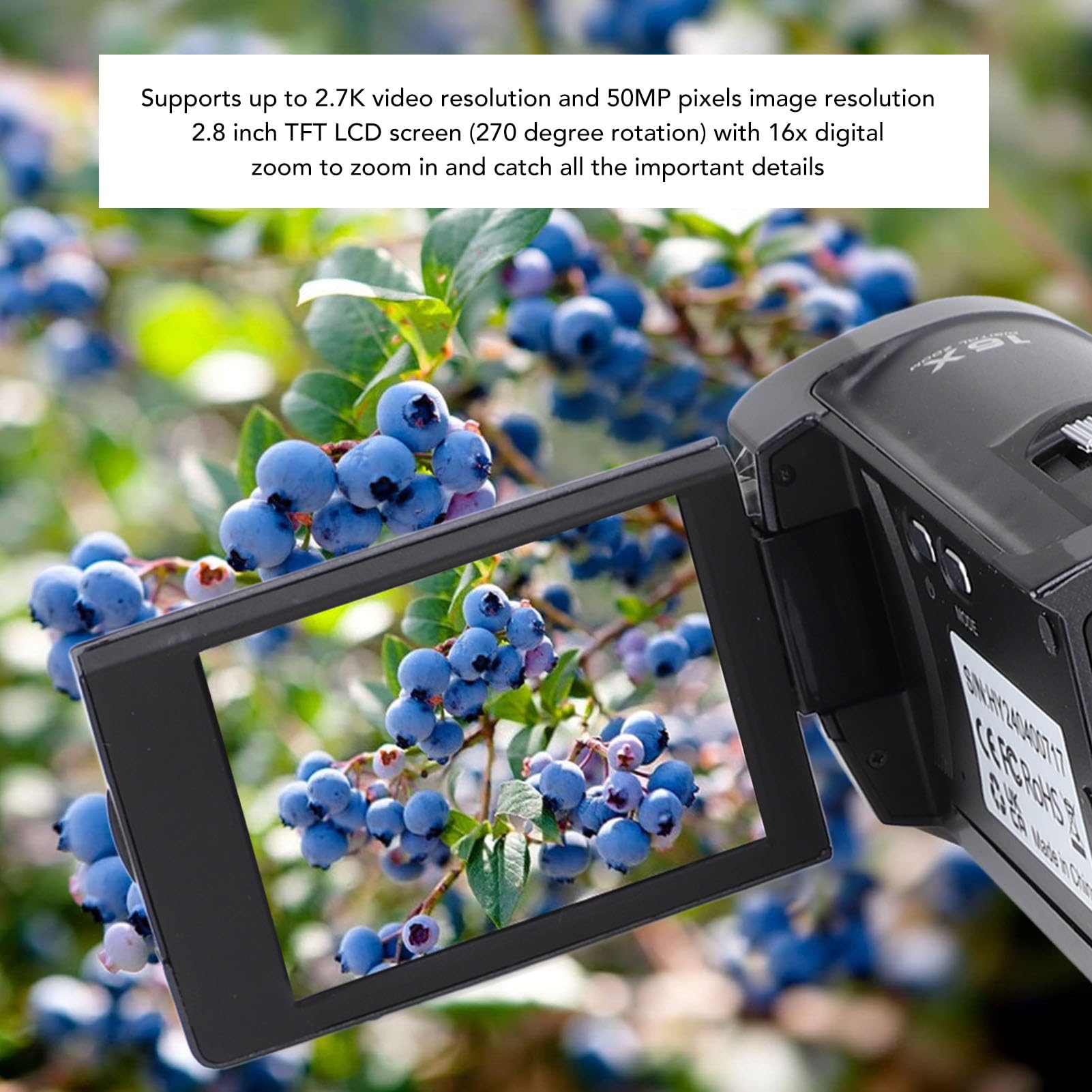 Annadue 2.7K HD 50MP Digital Camera with 2.8