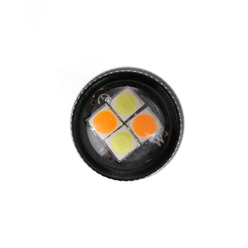 2-Pack White & Amber Switchback LED Bulbs - Canbus Decoder Compatible for Bake/Reverse/Tail Lights - Perfect for Jeep, Truck & SUV Upgrades