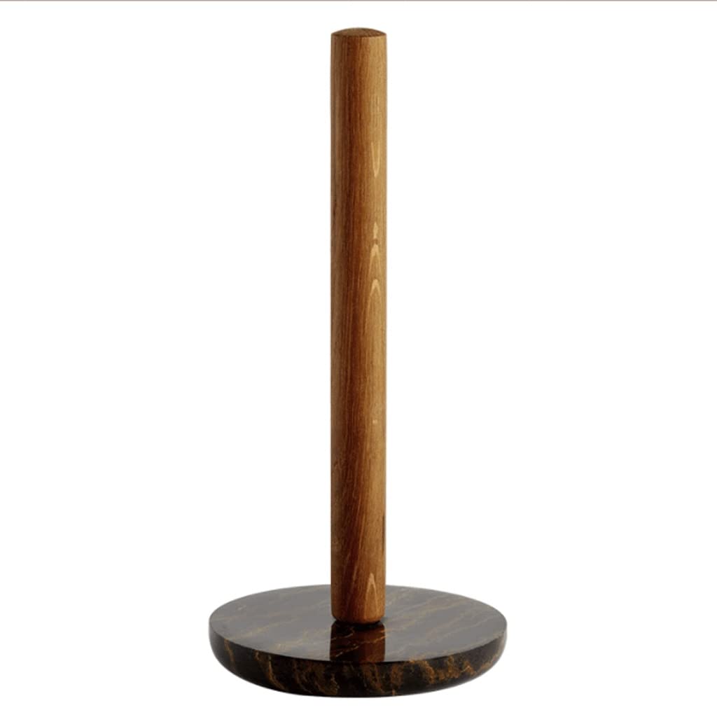 Marble Paper Towel Holder - Vertical Kitchen Roll Holder with Non-Slip Base, Countertop Tissue & Cling Film Organizer - Elegant Home Decor for Kitchen, Bathroom & Office Storage