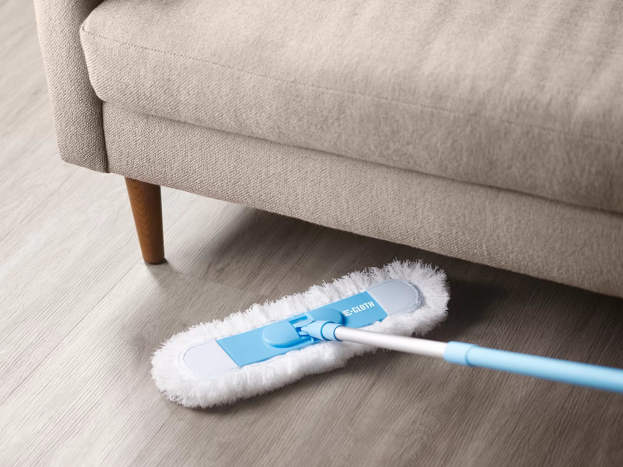 E CLOTH Flexi Edge Floor & Wall Duster - Microfiber Cleaning Tool for Dusting Hard Floors, Walls & Baseboards - Perfect for Home, Office & Pet Hair Removal