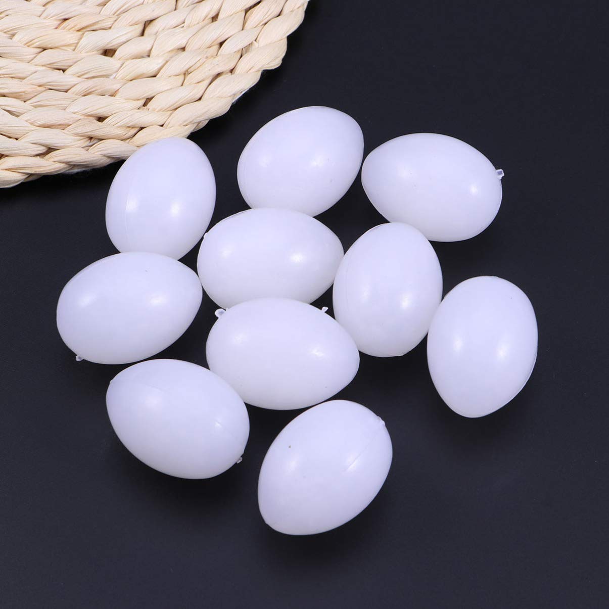 Balacoo 10pcs Small Bird Toys - Fake Pigeon Eggs for Training & Nesting, Solid White Bird Laying Eggs Supplies, Funny Toddler Toys & Birdcage Decor - Perfect for Pigeon Breeding, Bird Training, and Kids Pretend Play