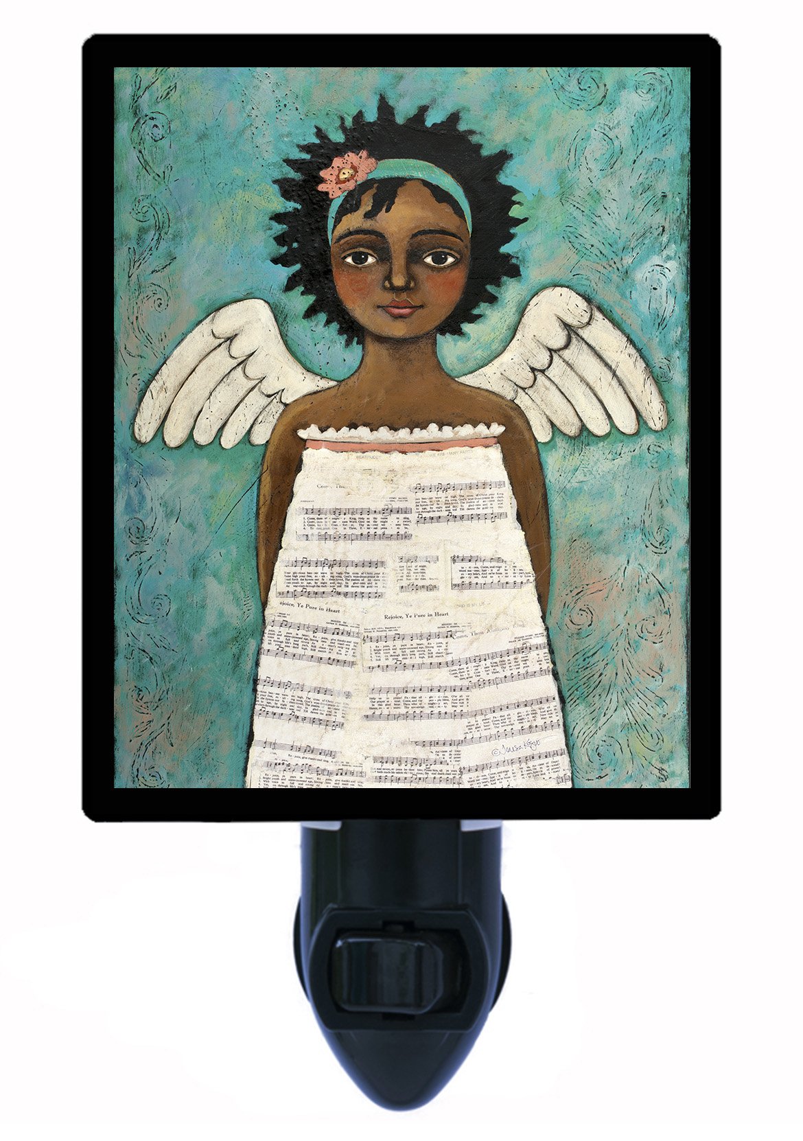 Graceful Angel LED Night Light - Religious & Ethnic Decor for Bedroom, Nursery, Prayer Room - Soft Glow for Peaceful Nights & Spiritual Comfort
