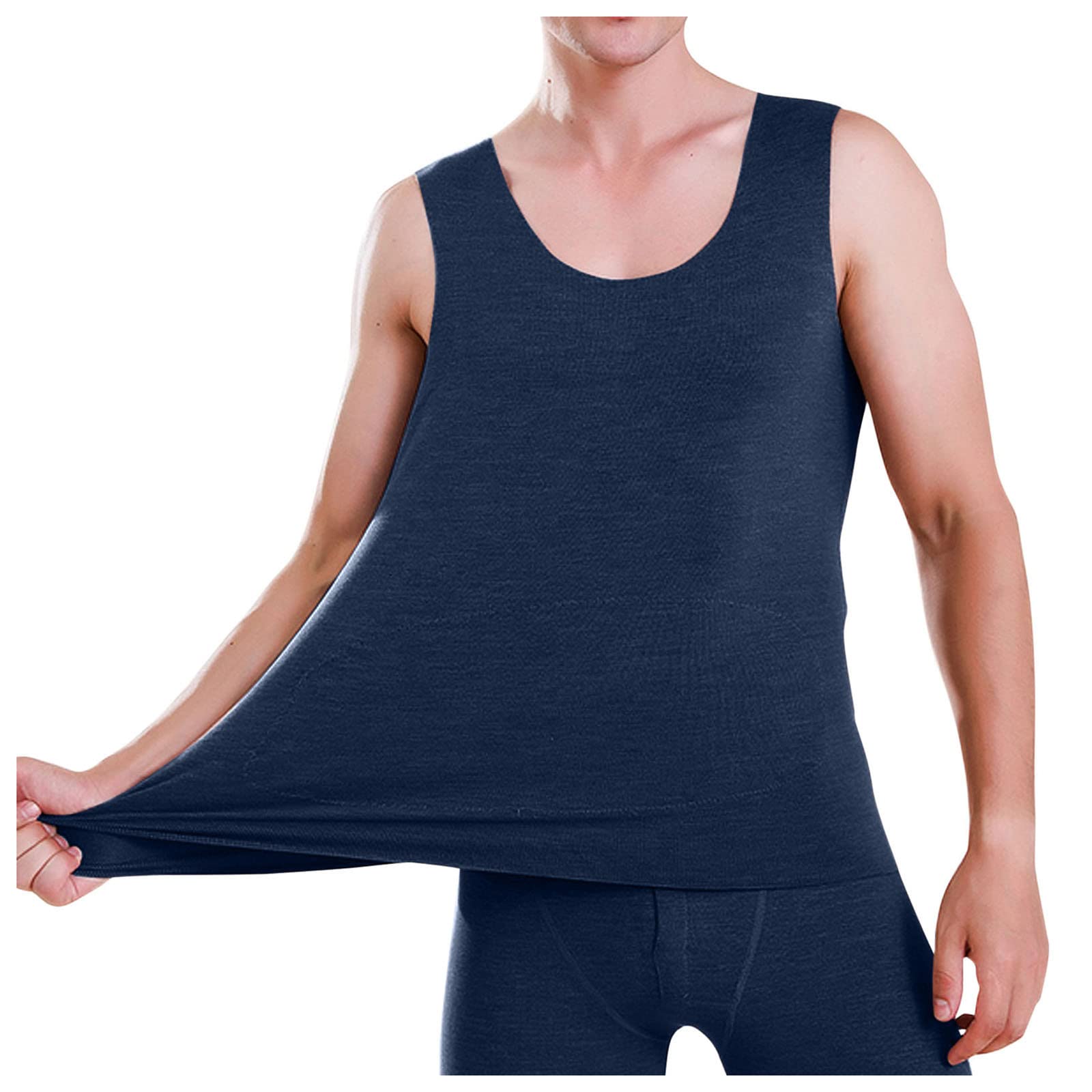Men's Thermal Fleece Lined Tank Top - Warm Winter Underwear for Cold Weather - Perfect for Layering, Outdoor Activities & Indoor Comfort