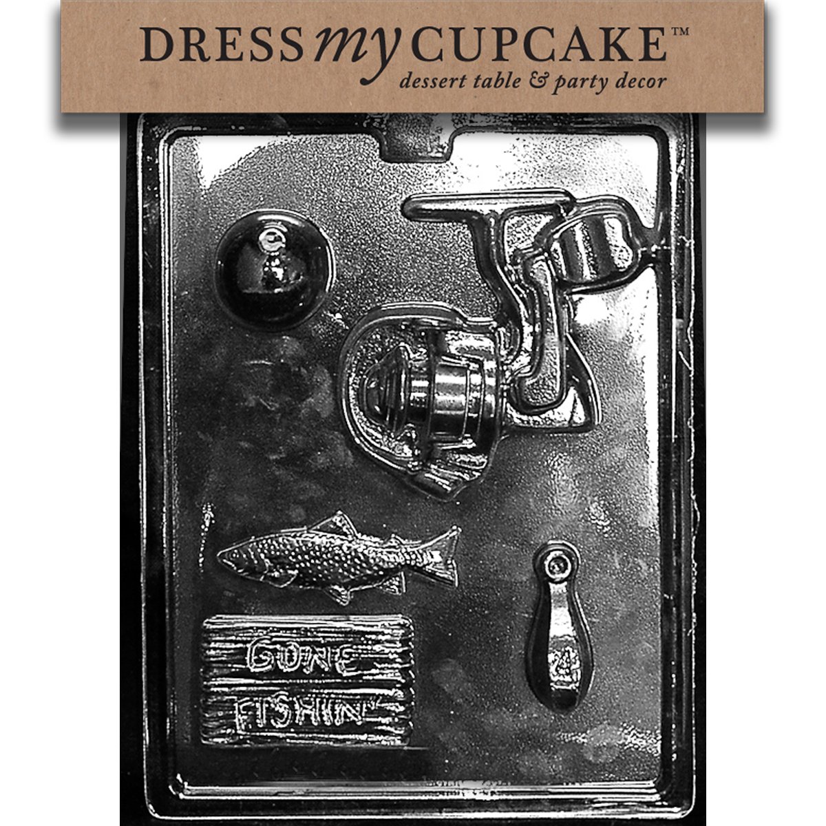 Premium Chocolate Candy Mold for Cupcake Decorating - 12-Piece Fishing Bundle for Specialty Gift Boxes | Perfect for Baking, Party Favors & DIY Crafts