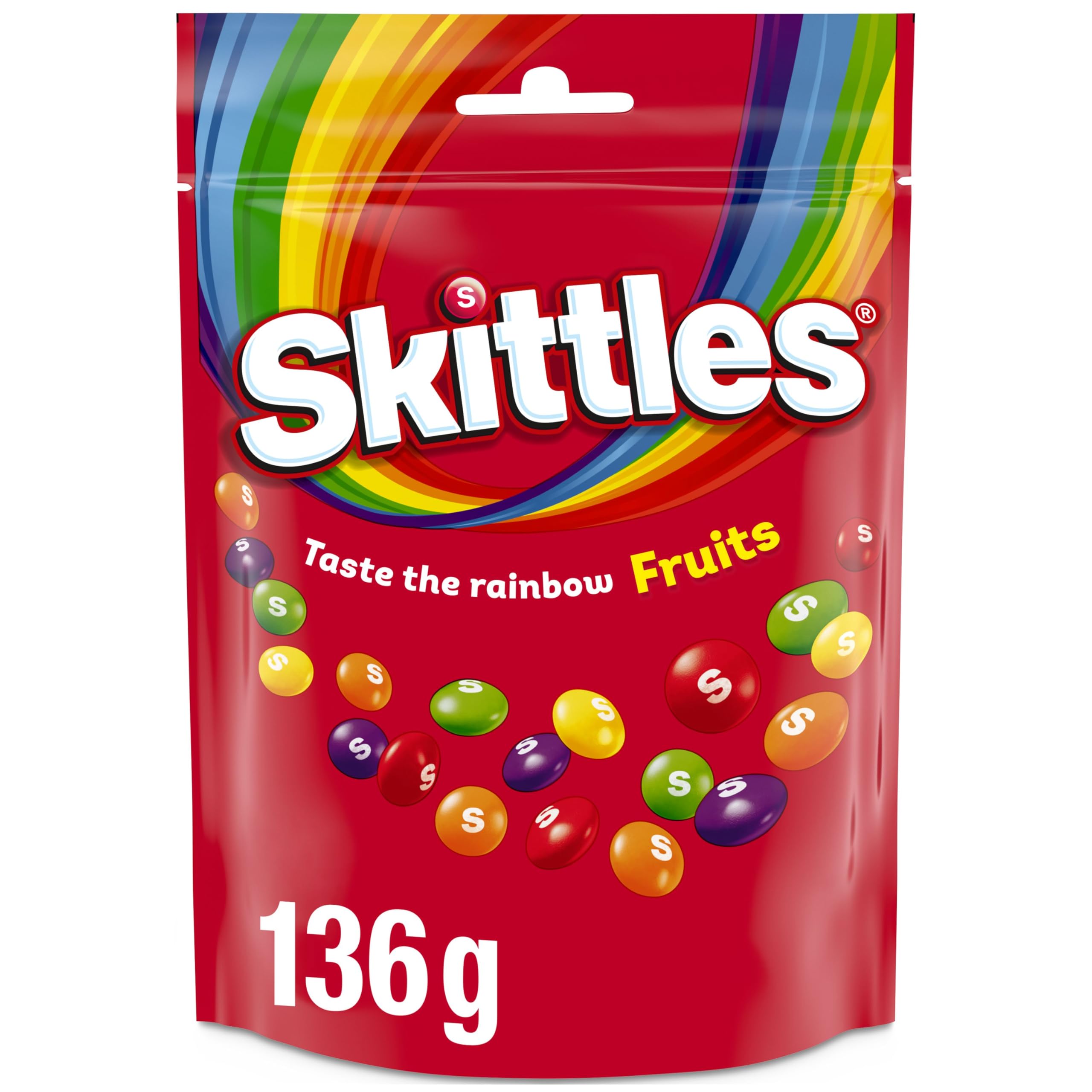 Skittles Crazy Fruits Chewy Candy - 15 x 136g Bulk Pack (2040g) - Assorted Fruit Flavored Vegan Snacks - Perfect for Halloween, Parties, Office Snacks & Movie Nights