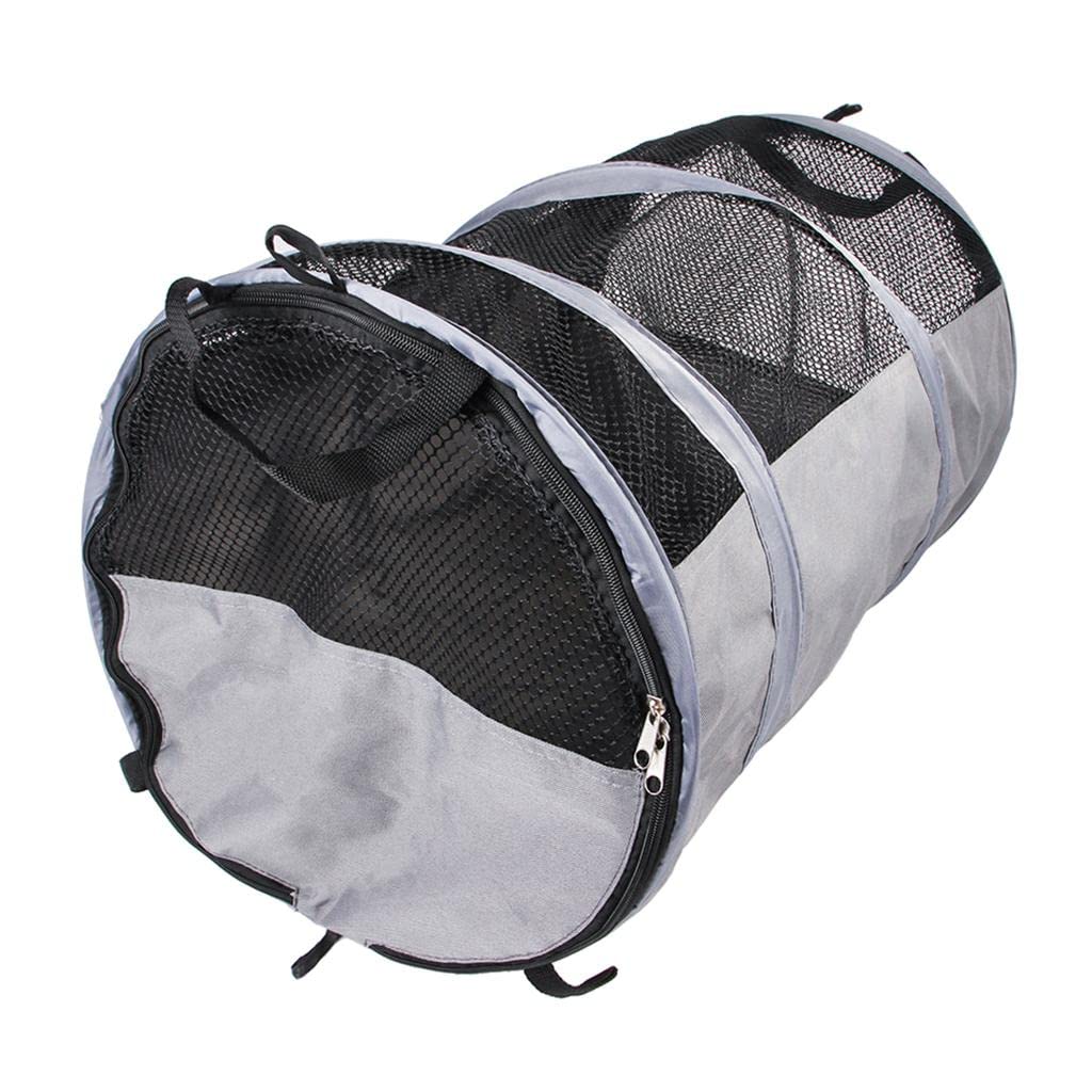 Enakshi Portable Folding Dog Carrier for Travel & Outdoor - Lightweight Pet Crate with Ventilation, Grey | Perfect for Airplane, Car Rides, Hiking & Vet Visits | Pet Supplies & Dog Accessories