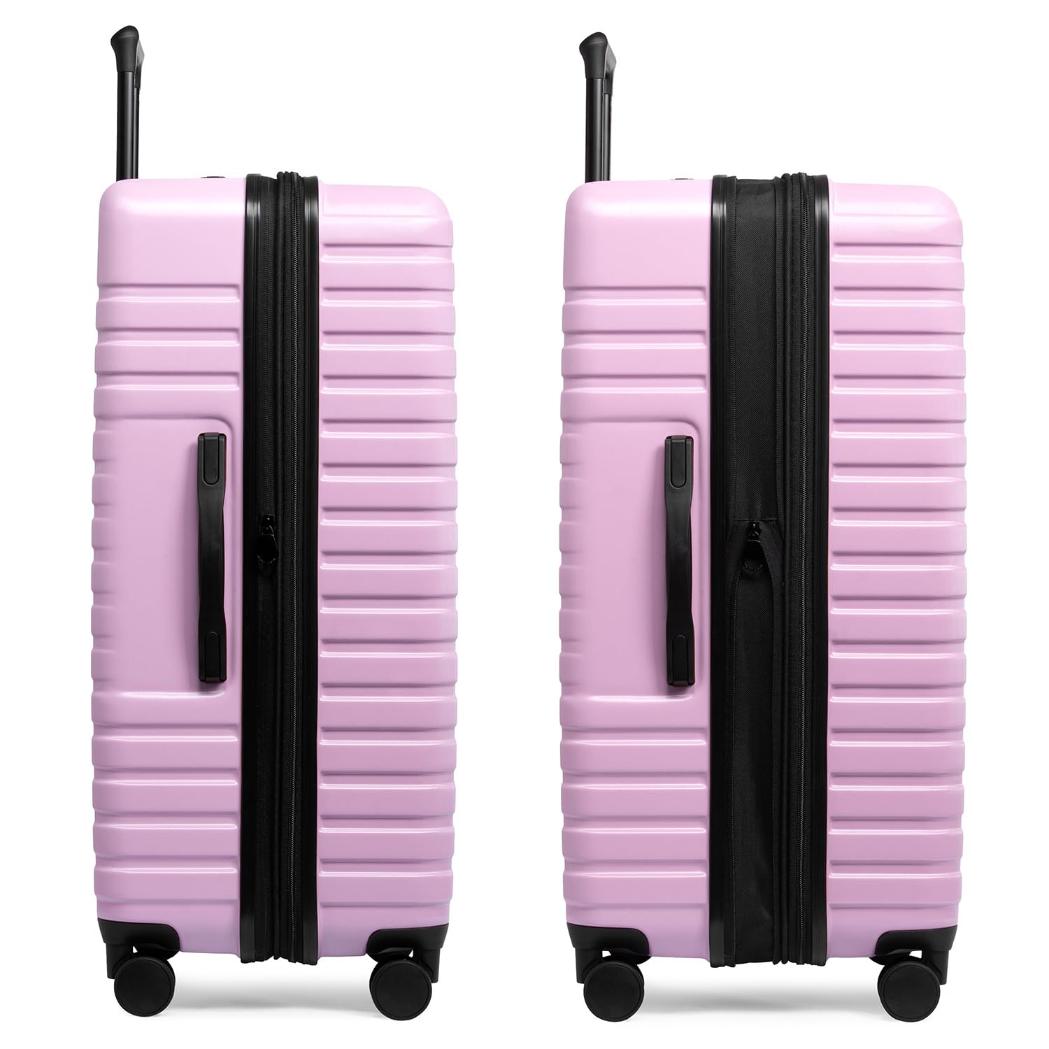 U.S. Traveler Boren 30-Inch Polycarbonate Hardside Spinner Luggage - Durable Checked Suitcase with 8 Wheels & Aluminum Handle (Lavender) - Perfect for International Travel, Business Trips & Family Vacations