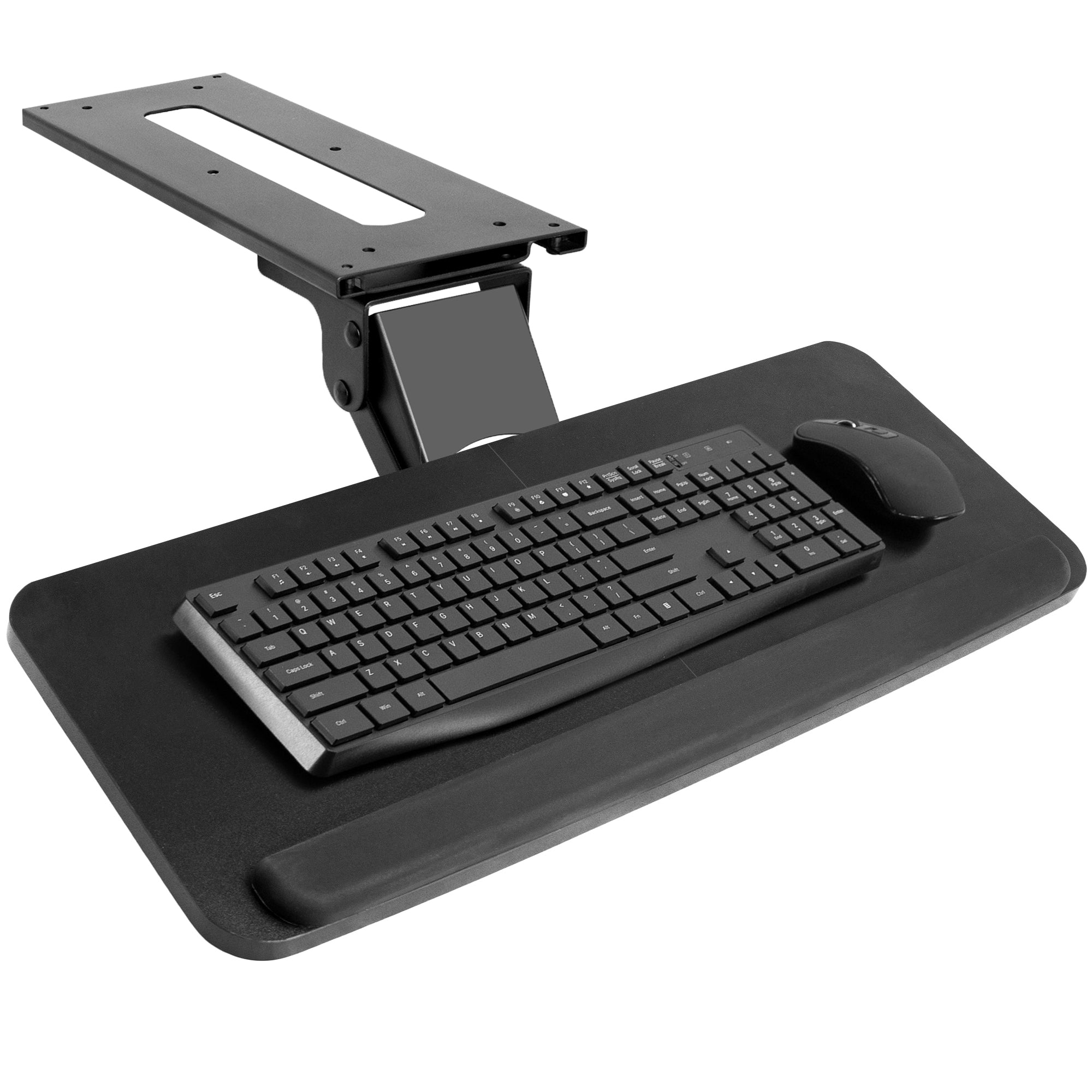 Ergonomic Under Desk Keyboard Tray - Adjustable Slide-Out Computer Keyboard Stand for Office & Home Workspace - Perfect for Typing Comfort and Space Saving