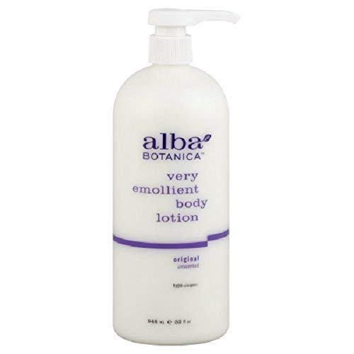 Alba Botanica Very Emollient Unscented Body Lotion - 32 Fl Oz (Pack of 1) | Hydrating & Nourishing Dry Skin | Perfect for Daily Moisturizing & Sensitive Skin Care