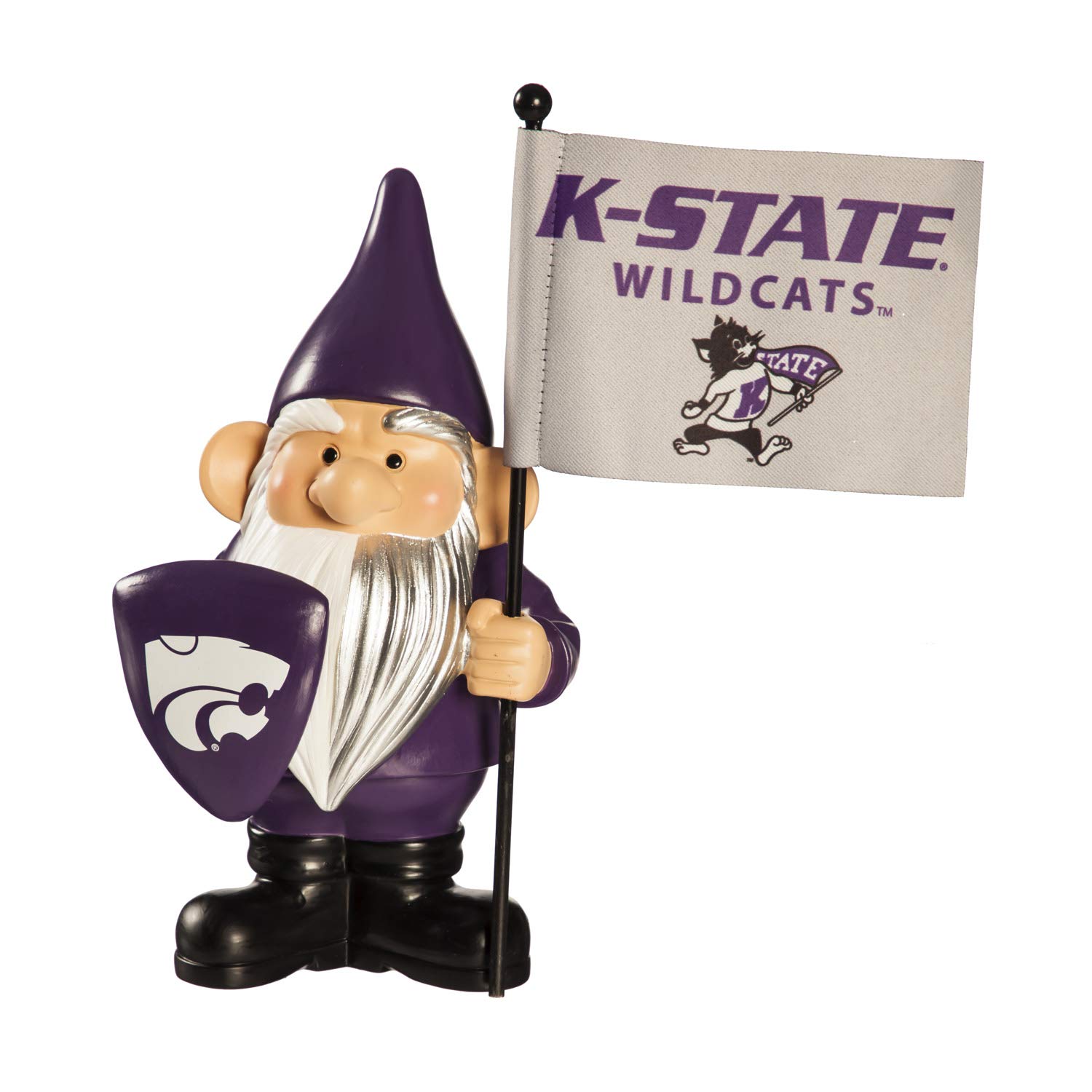 Kansas State University Team Sports Gnome - College Football Game Day Decor, Garden Flag Holder for Tailgating & Home Decor