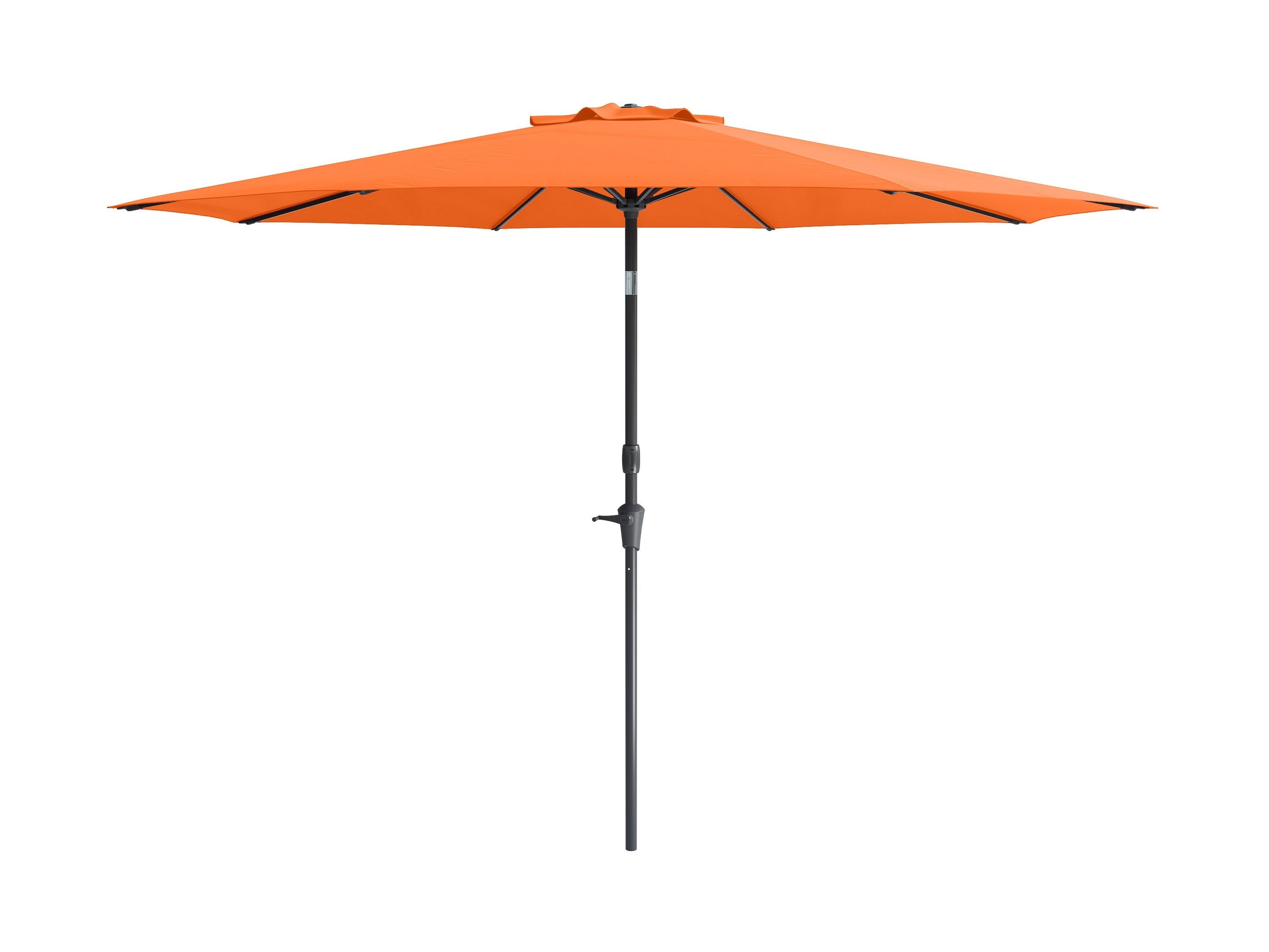 10ft Wind Resistant Orange Patio Umbrella - Heavy Duty Outdoor Market Umbrella with Crank Lift for Poolside, Backyard, Garden, and Beach Use