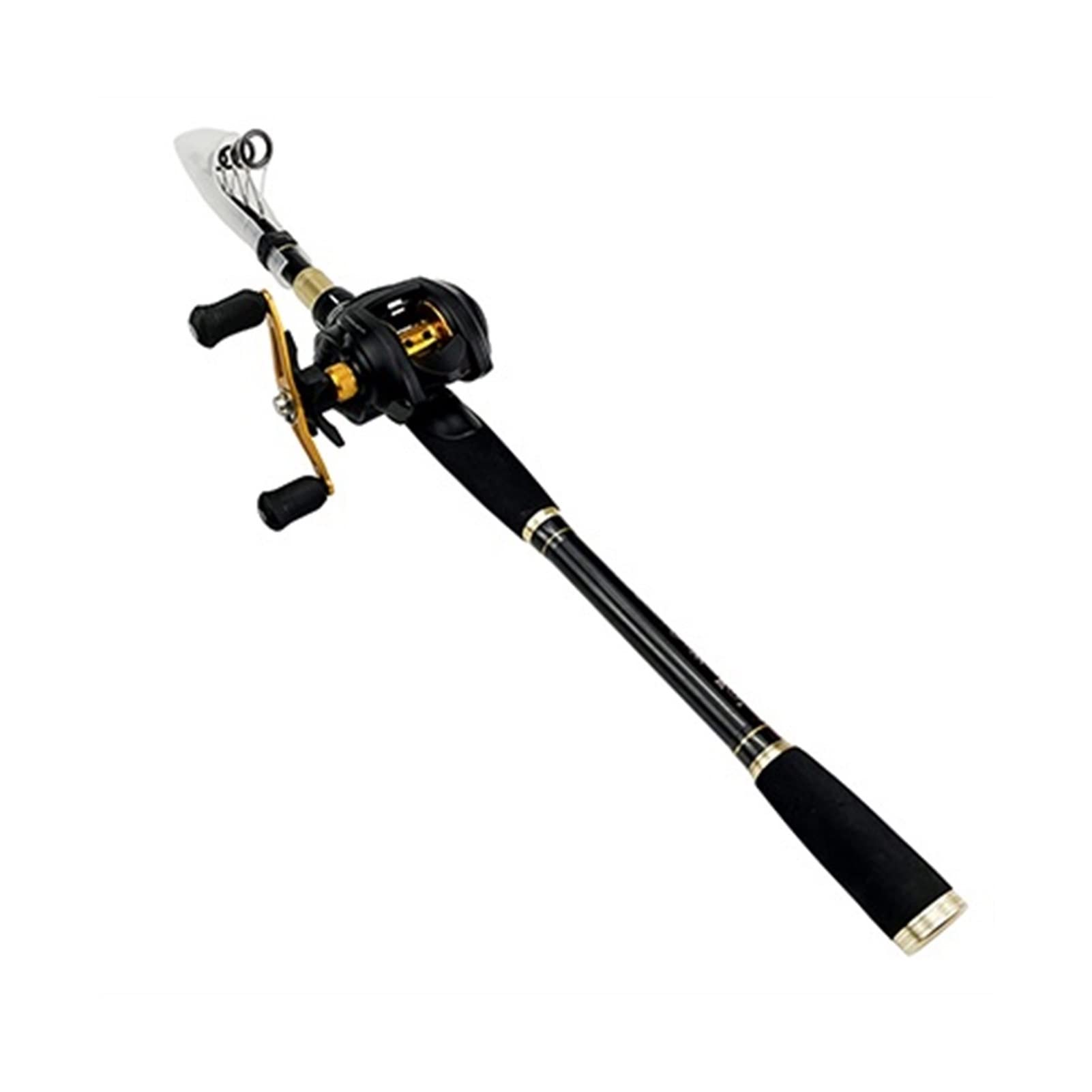 Carbon Fiber Telescopic Fishing Rod and Reel Combo - Portable 2.1M Casting Spinning Fishing Pole with 17+1BB Baitcasting Reel Set - Lightweight White Fishing Gear for Freshwater, Saltwater, and Travel Fishing Adventures