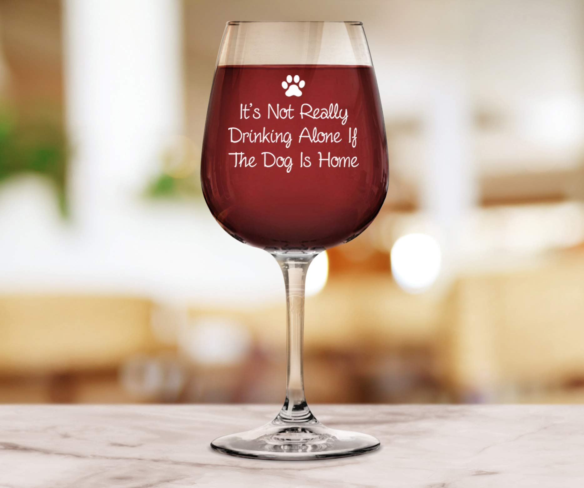 Funny Dog Wine Glass - Unique Gift for Dog Moms & Wine Lovers - Birthday Present for Women, Wife, Pet Sitter - Perfect for Dog Lovers & Wine Enthusiasts - Great for Parties, Relaxing at Home, or Gifting to Pet Owners